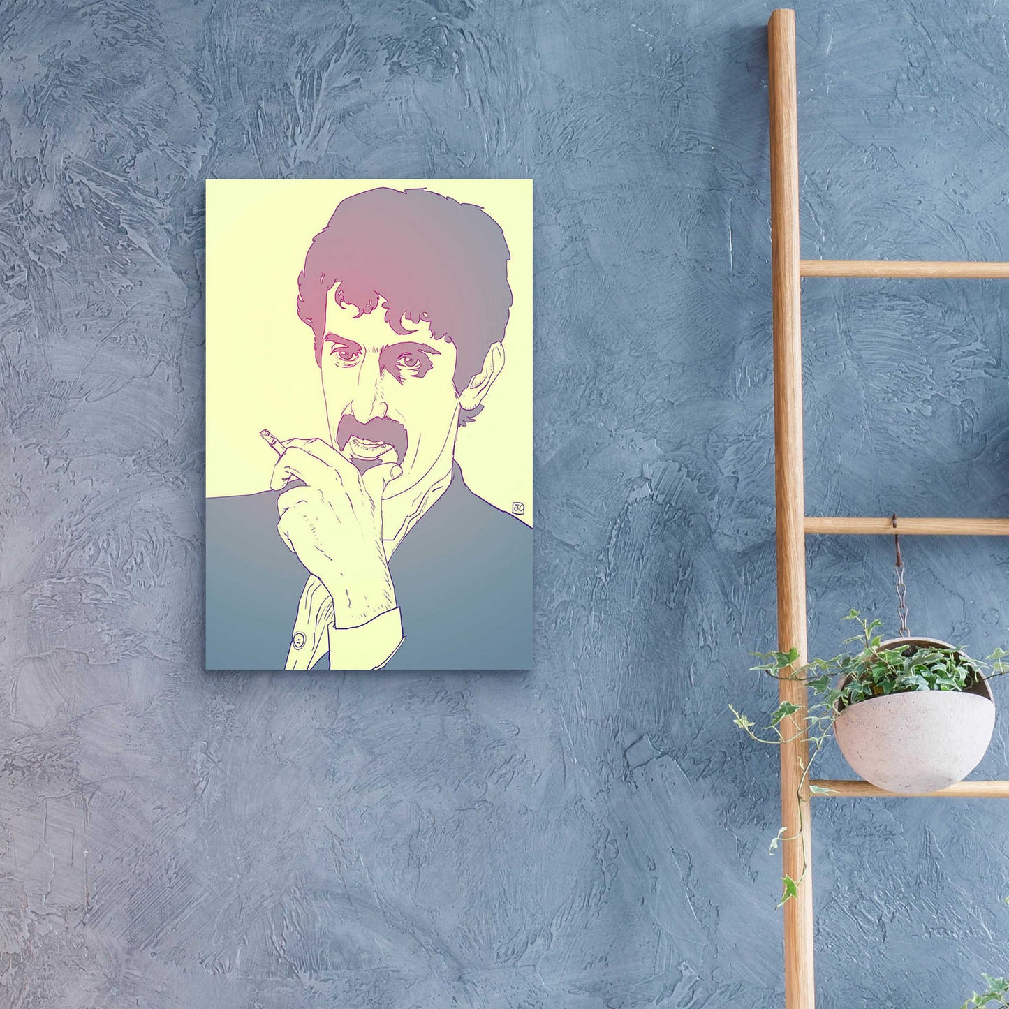 Epic Art 'Frank Zappa' by Giuseppe Cristiano, Acrylic Glass Wall Art,16x24