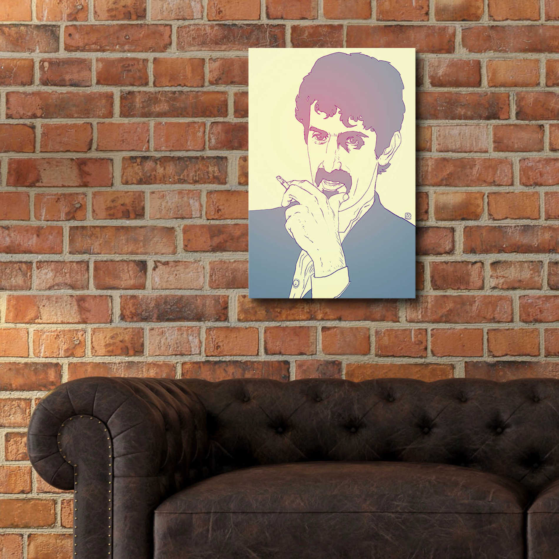 Epic Art 'Frank Zappa' by Giuseppe Cristiano, Acrylic Glass Wall Art,16x24