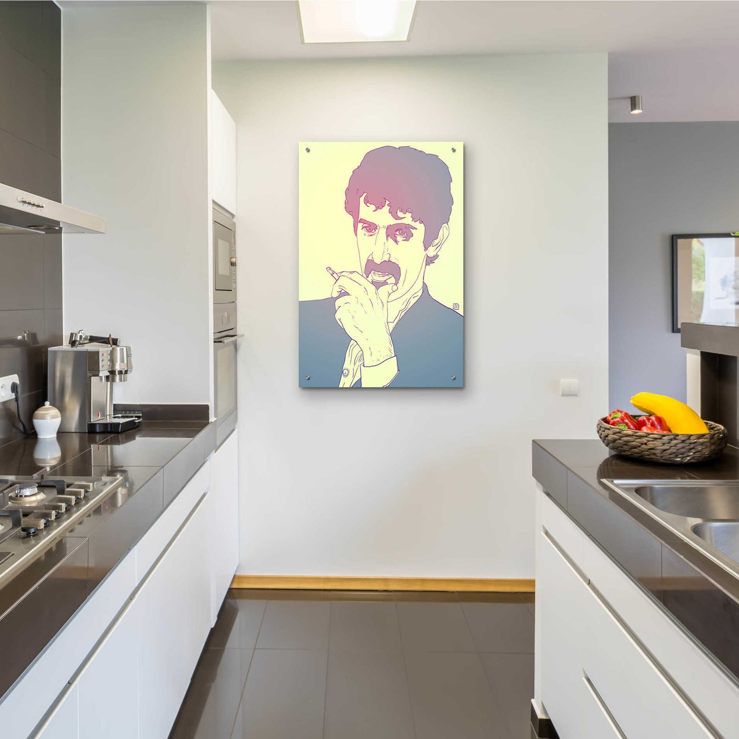 Epic Art 'Frank Zappa' by Giuseppe Cristiano, Acrylic Glass Wall Art,24x36