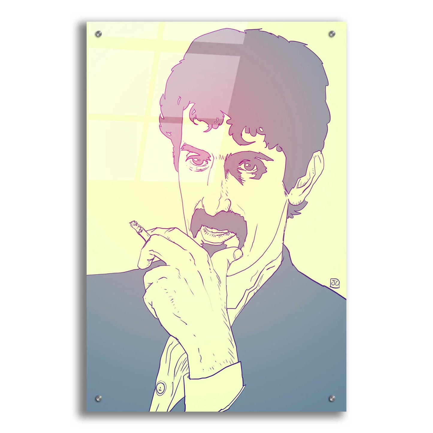 Epic Art 'Frank Zappa' by Giuseppe Cristiano, Acrylic Glass Wall Art,24x36