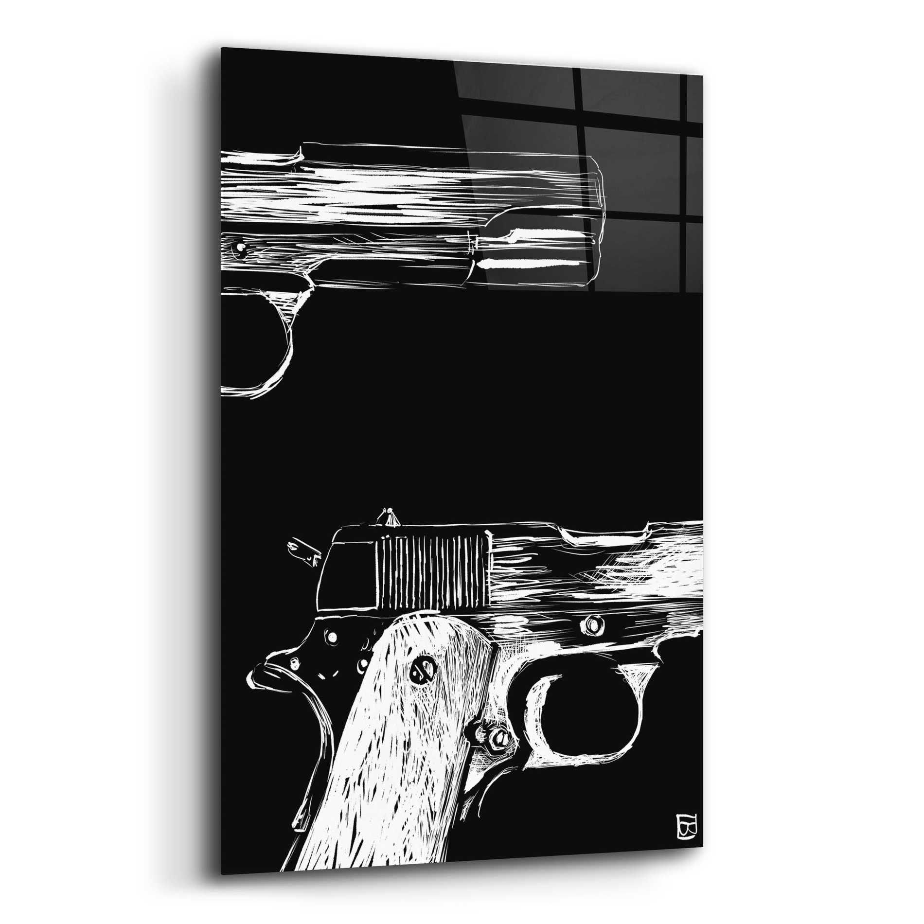 Epic Art 'Guns' by Giuseppe Cristiano, Acrylic Glass Wall Art,12x16