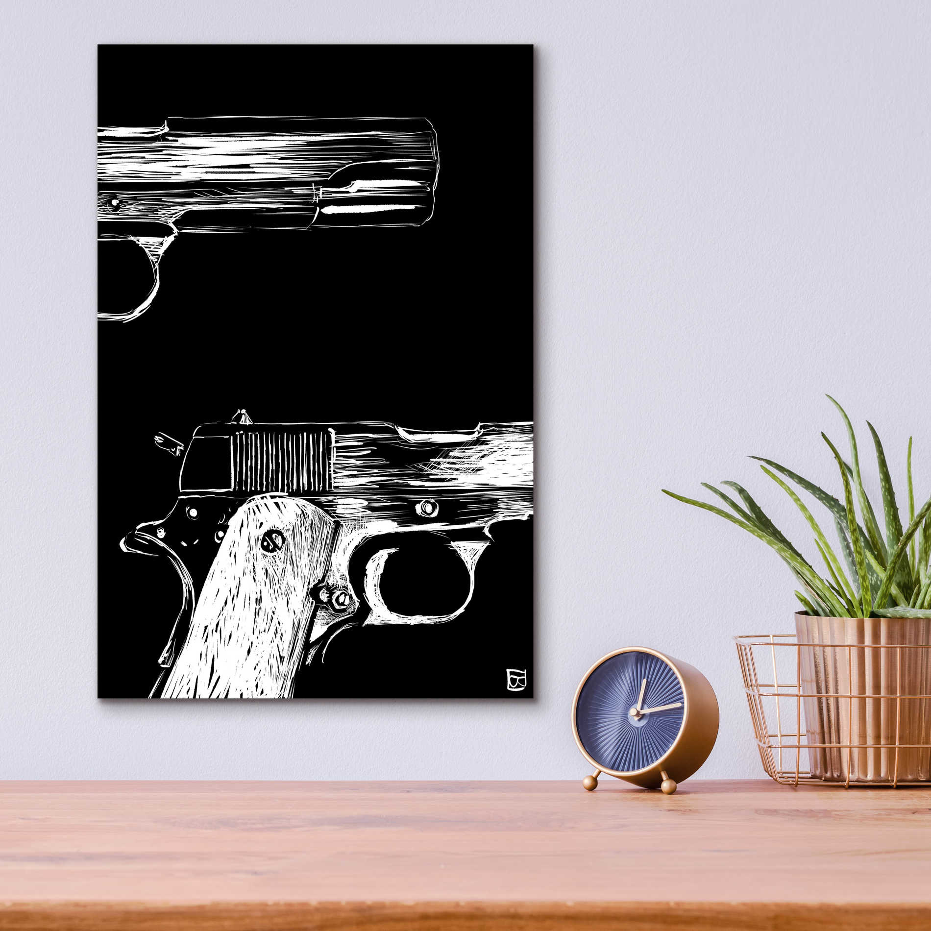 Epic Art 'Guns' by Giuseppe Cristiano, Acrylic Glass Wall Art,12x16