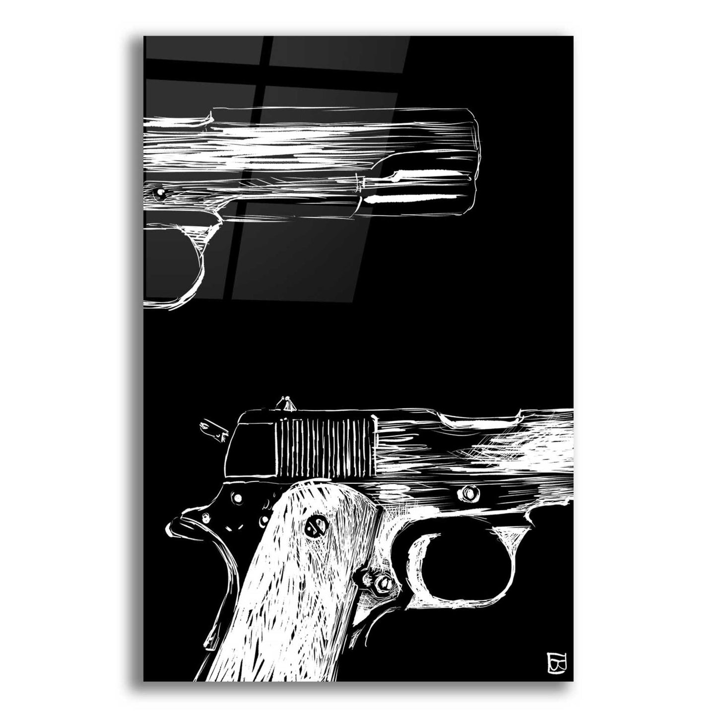 Epic Art 'Guns' by Giuseppe Cristiano, Acrylic Glass Wall Art,12x16