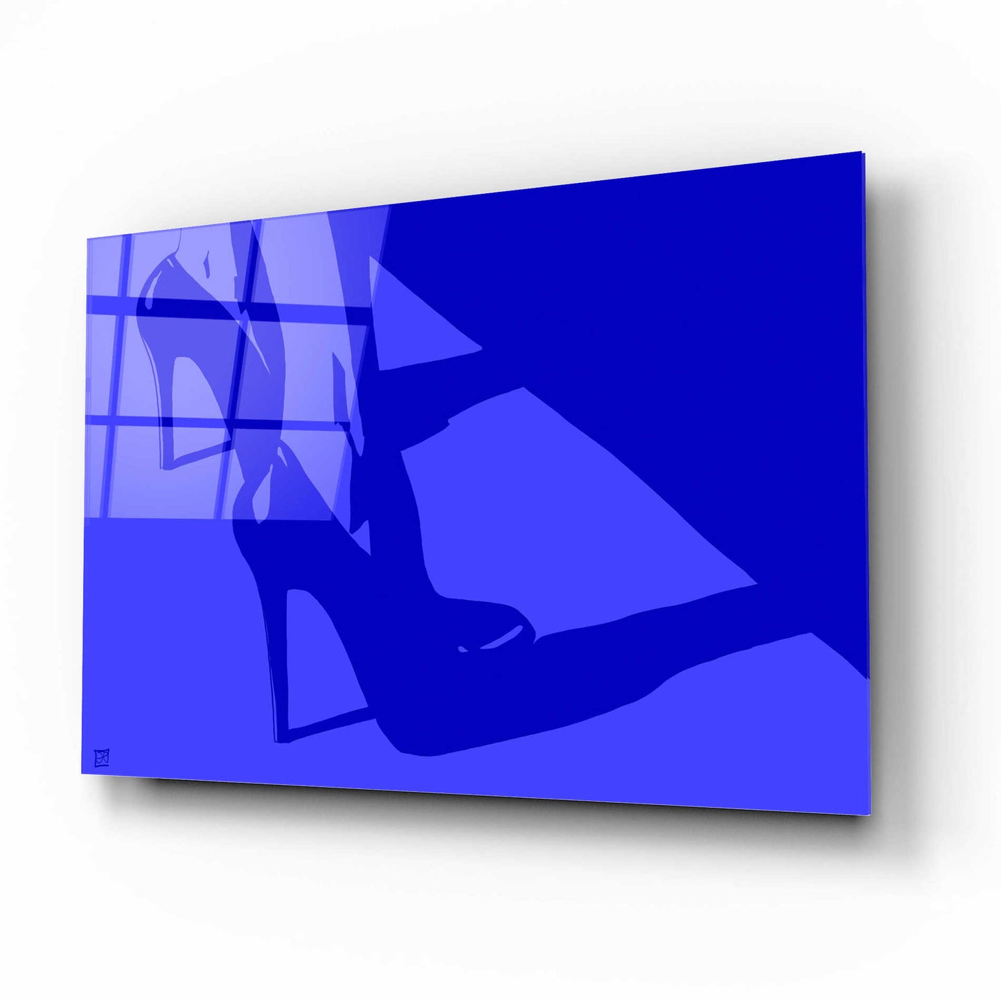 Epic Art 'Heels in blue' by Giuseppe Cristiano, Acrylic Glass Wall Art,16x12
