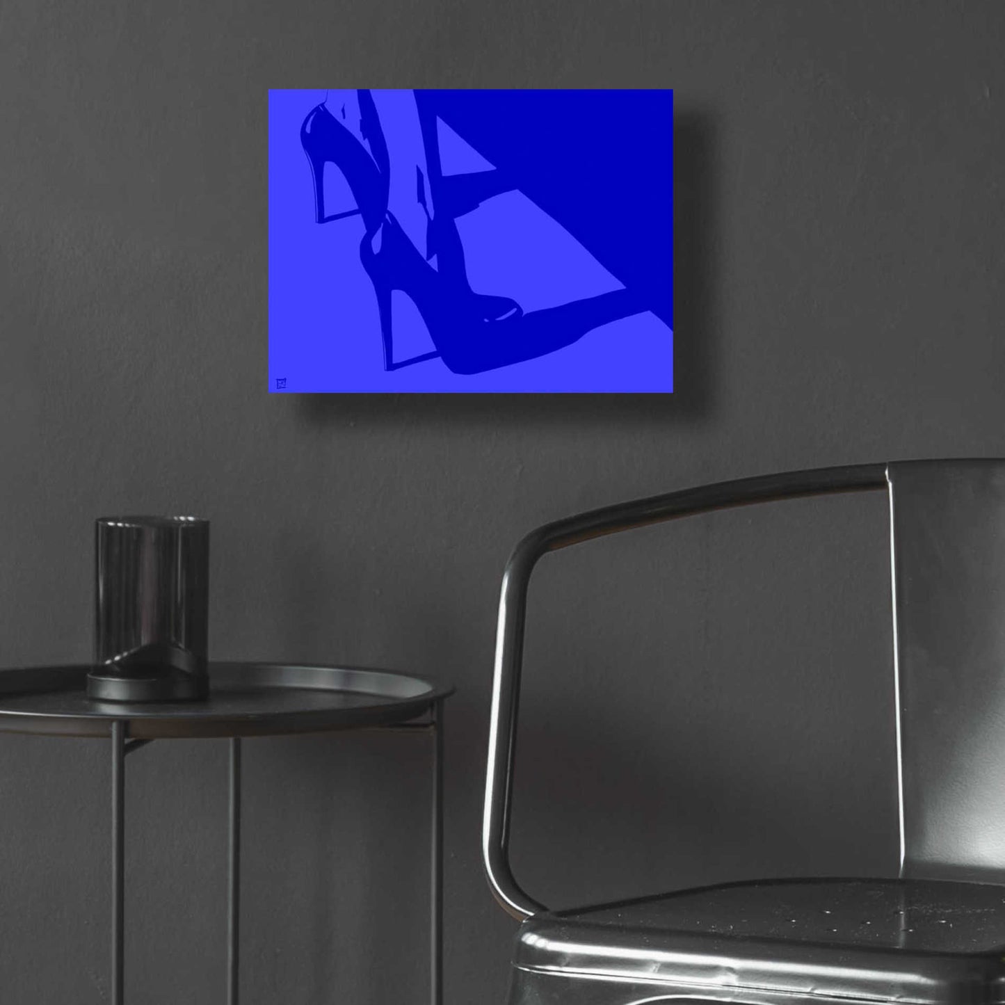 Epic Art 'Heels in blue' by Giuseppe Cristiano, Acrylic Glass Wall Art,16x12