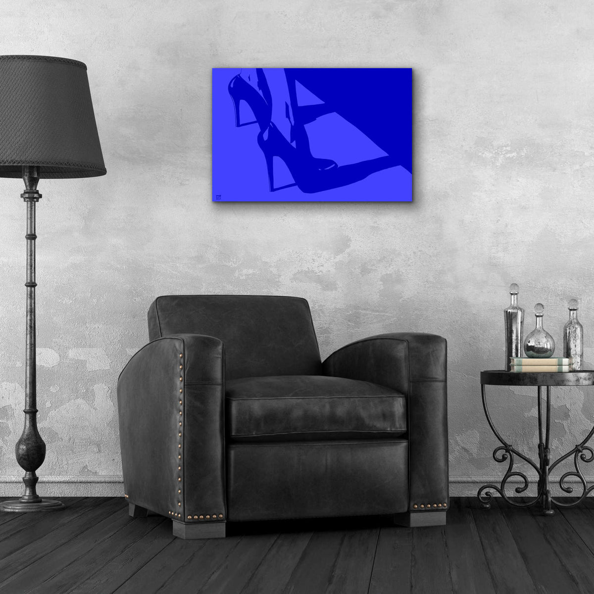 Epic Art 'Heels in blue' by Giuseppe Cristiano, Acrylic Glass Wall Art,24x16