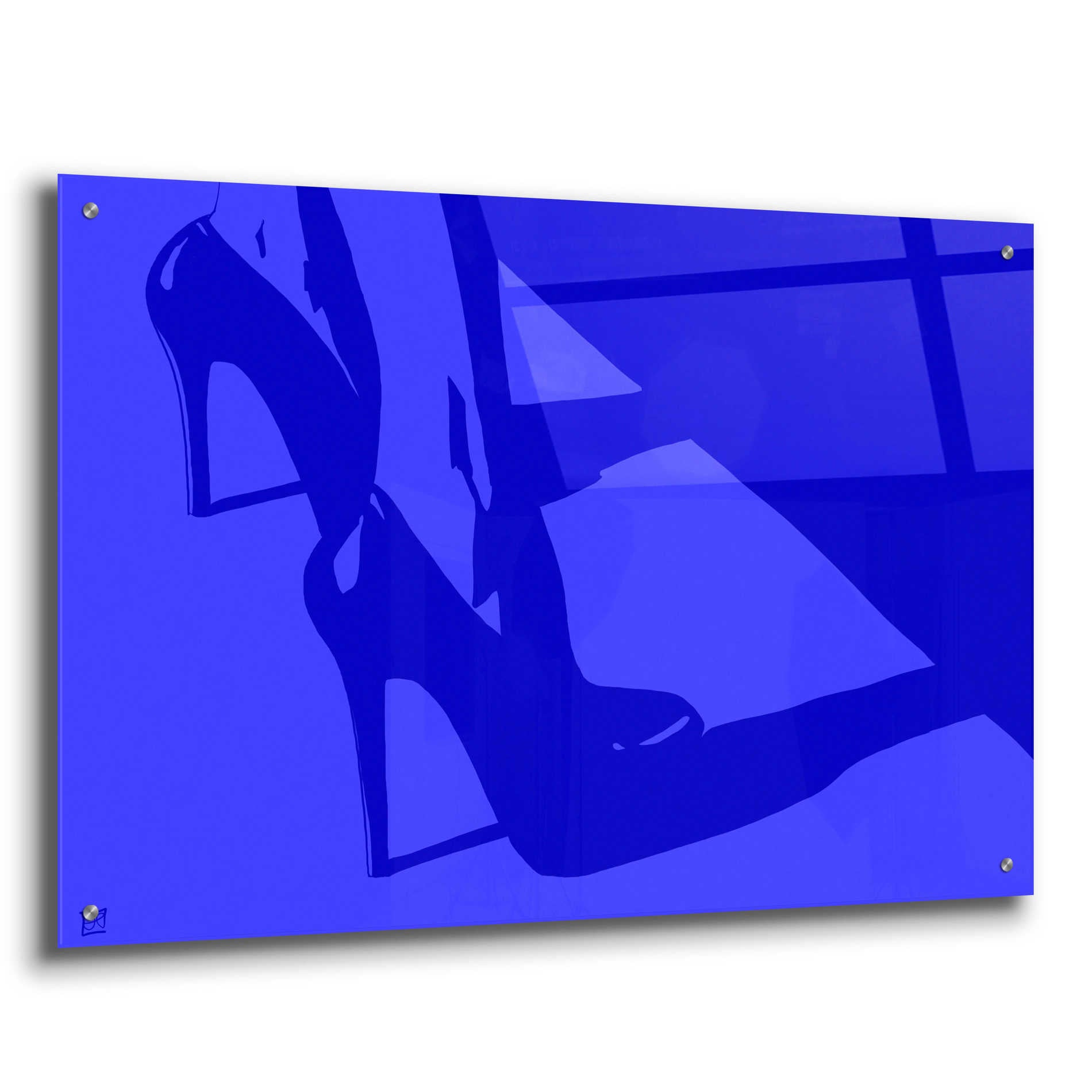 Epic Art 'Heels in blue' by Giuseppe Cristiano, Acrylic Glass Wall Art,36x24