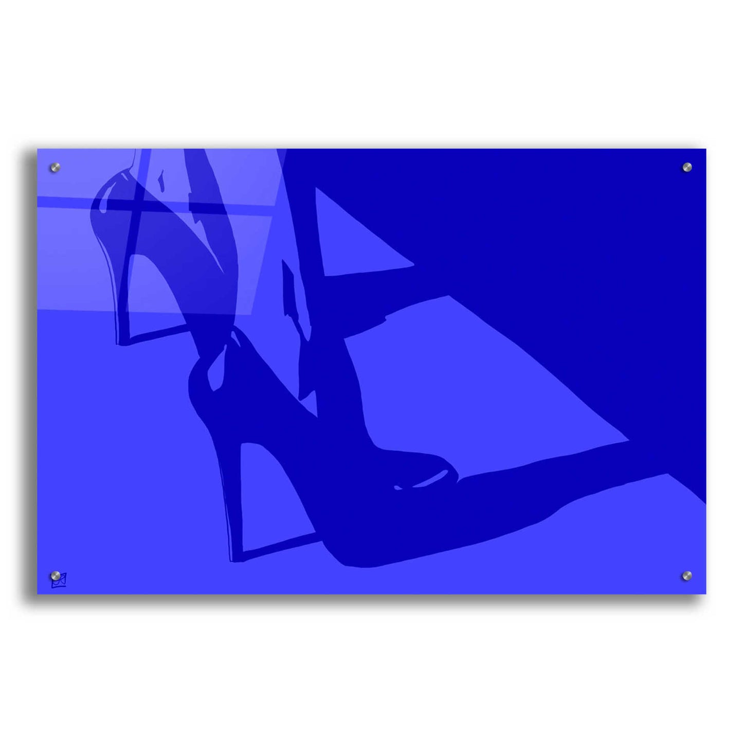 Epic Art 'Heels in blue' by Giuseppe Cristiano, Acrylic Glass Wall Art,36x24