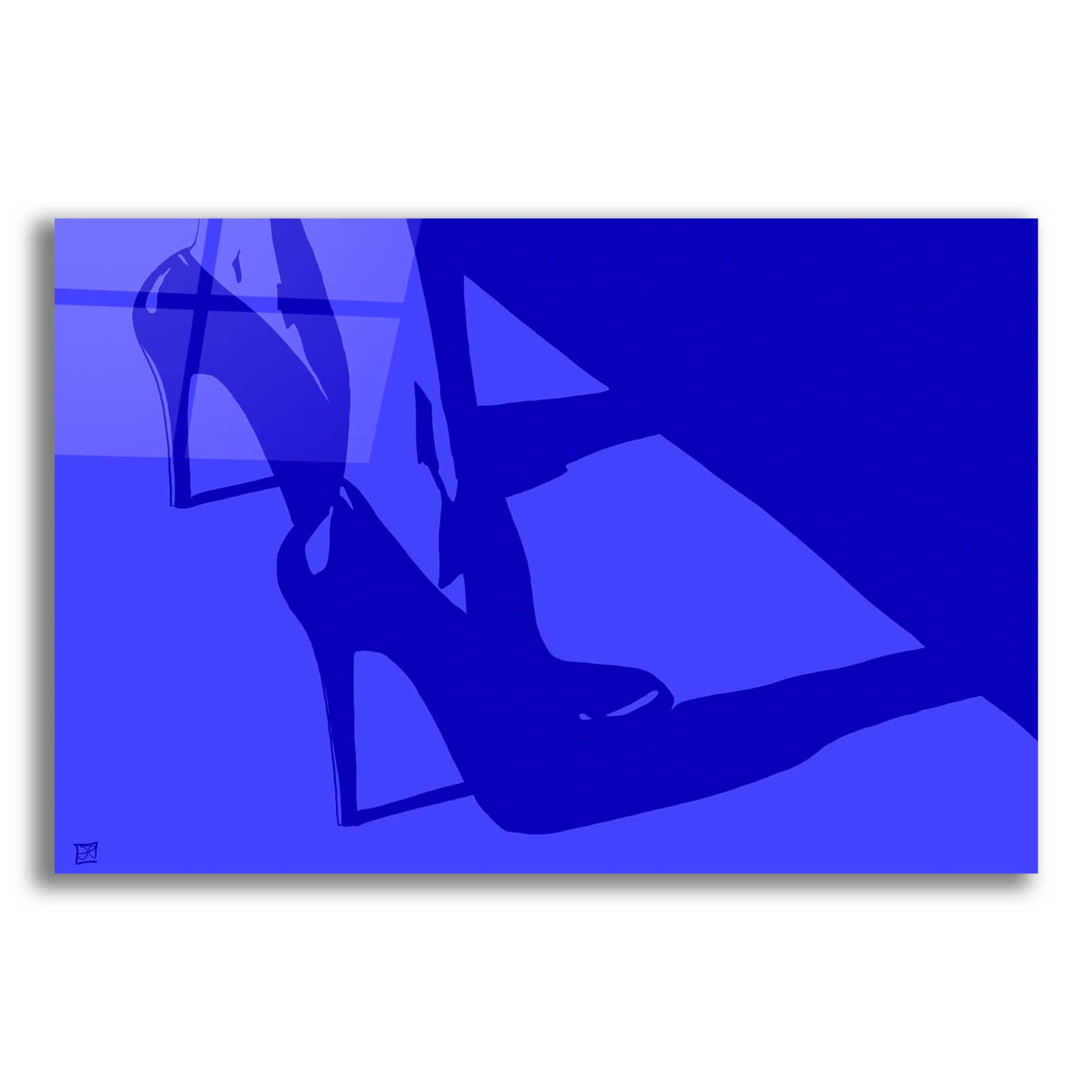 Epic Art 'Heels in blue' by Giuseppe Cristiano, Acrylic Glass Wall Art