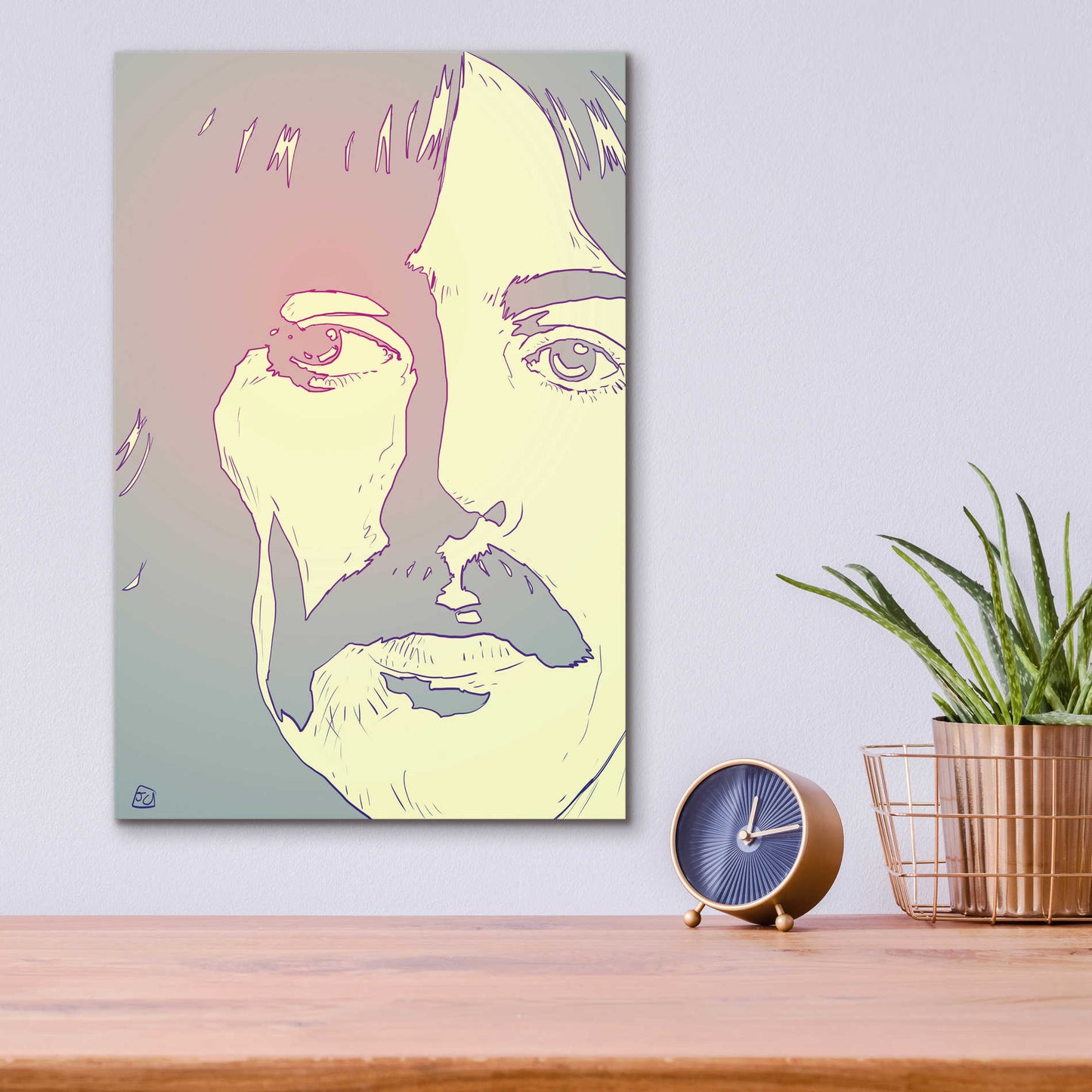Epic Art 'George Harrison' by Giuseppe Cristiano, Acrylic Glass Wall Art,12x16