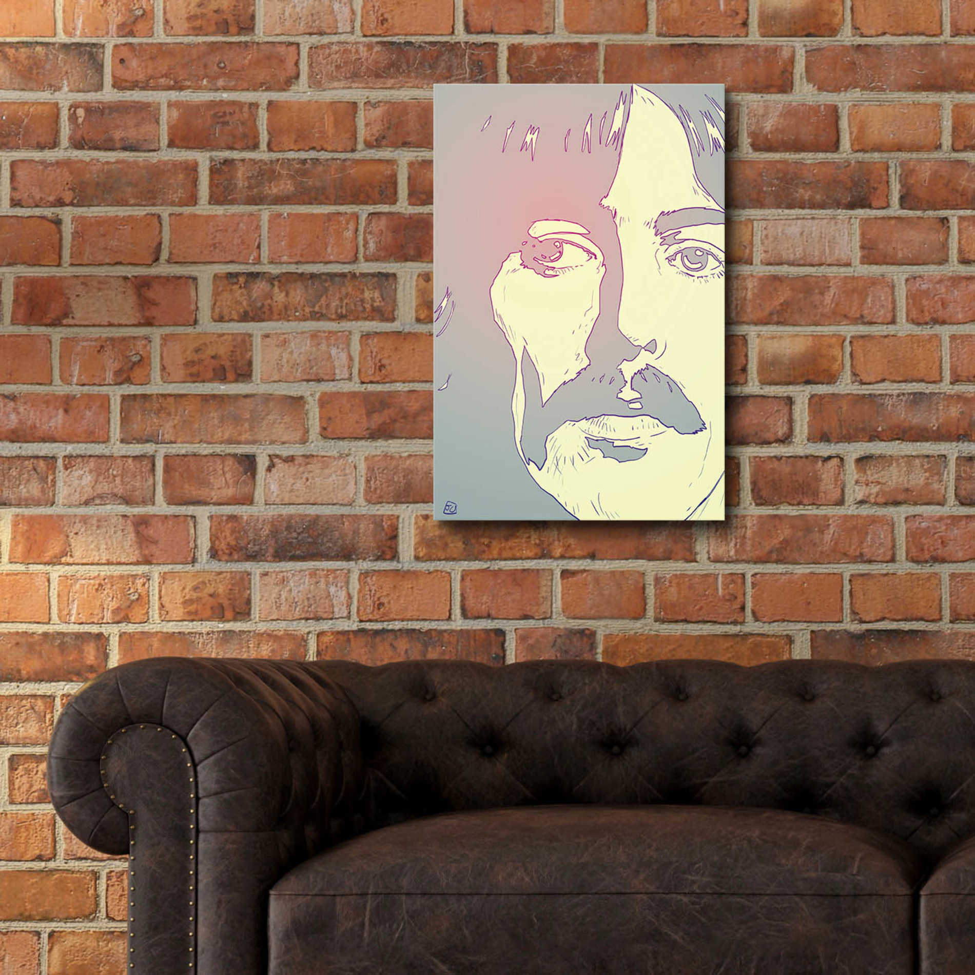 Epic Art 'George Harrison' by Giuseppe Cristiano, Acrylic Glass Wall Art,16x24