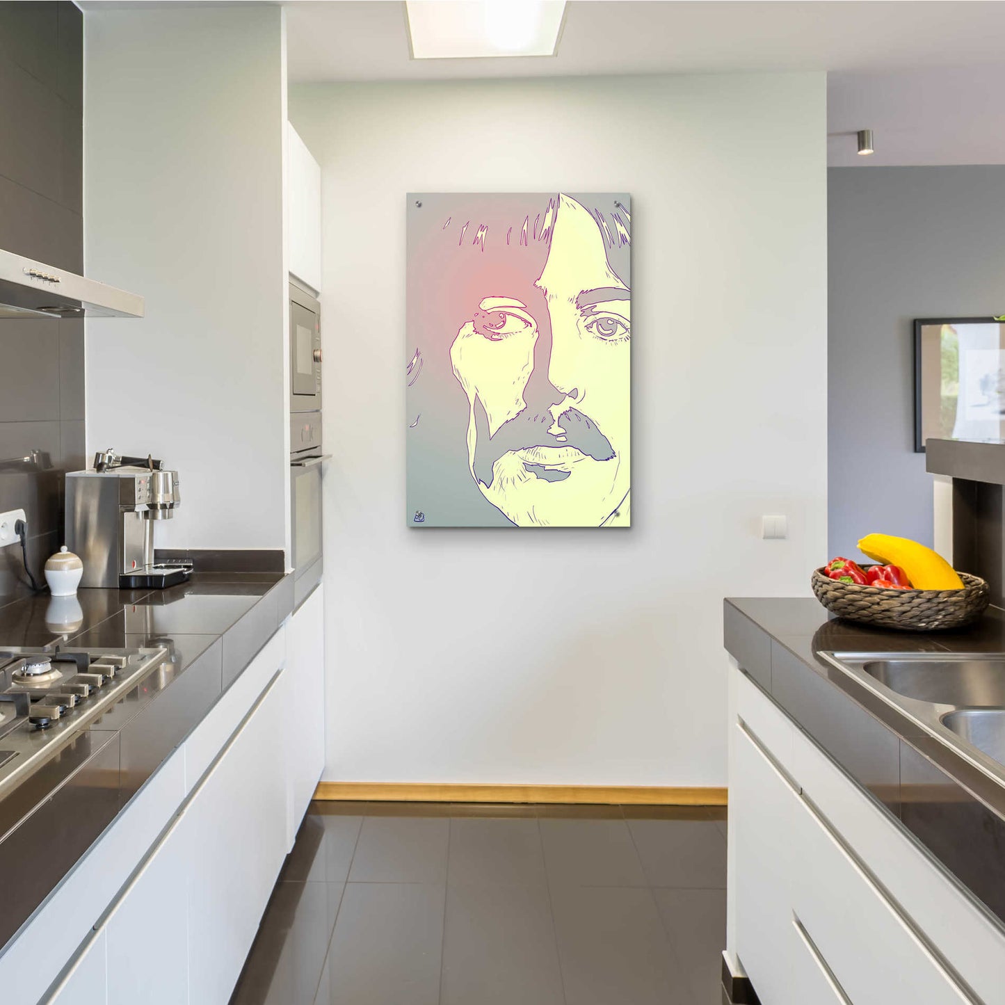 Epic Art 'George Harrison' by Giuseppe Cristiano, Acrylic Glass Wall Art,24x36