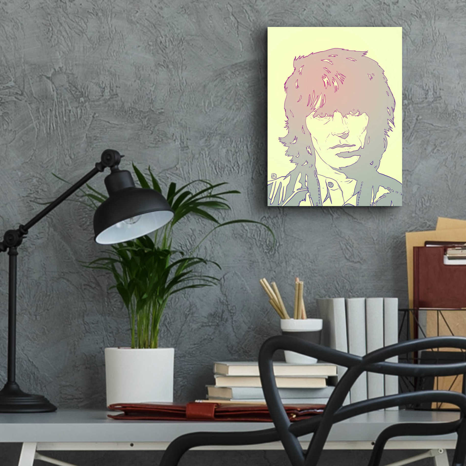 Epic Art 'Mick Jagger' by Giuseppe Cristiano, Acrylic Glass Wall Art,12x16