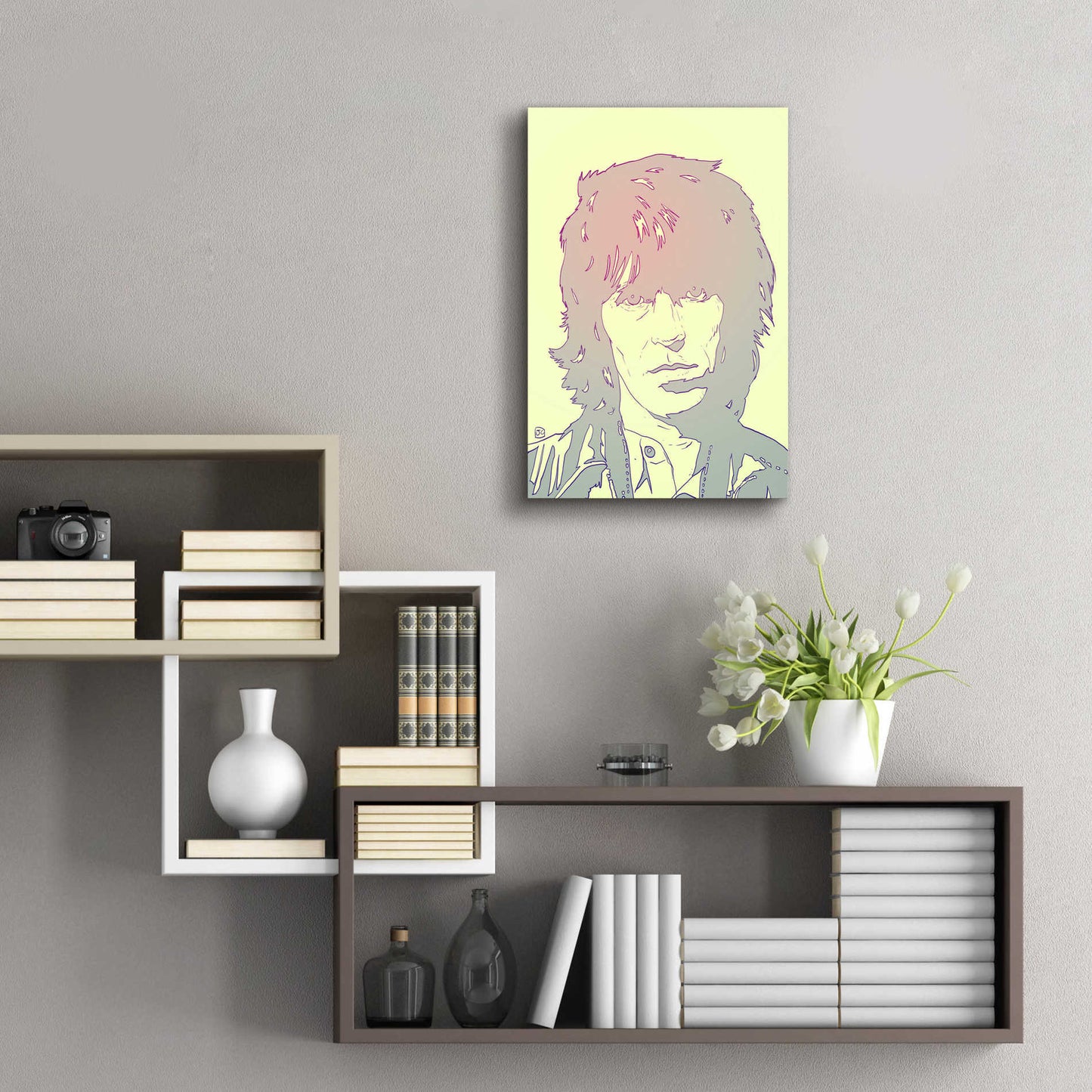 Epic Art 'Mick Jagger' by Giuseppe Cristiano, Acrylic Glass Wall Art,16x24