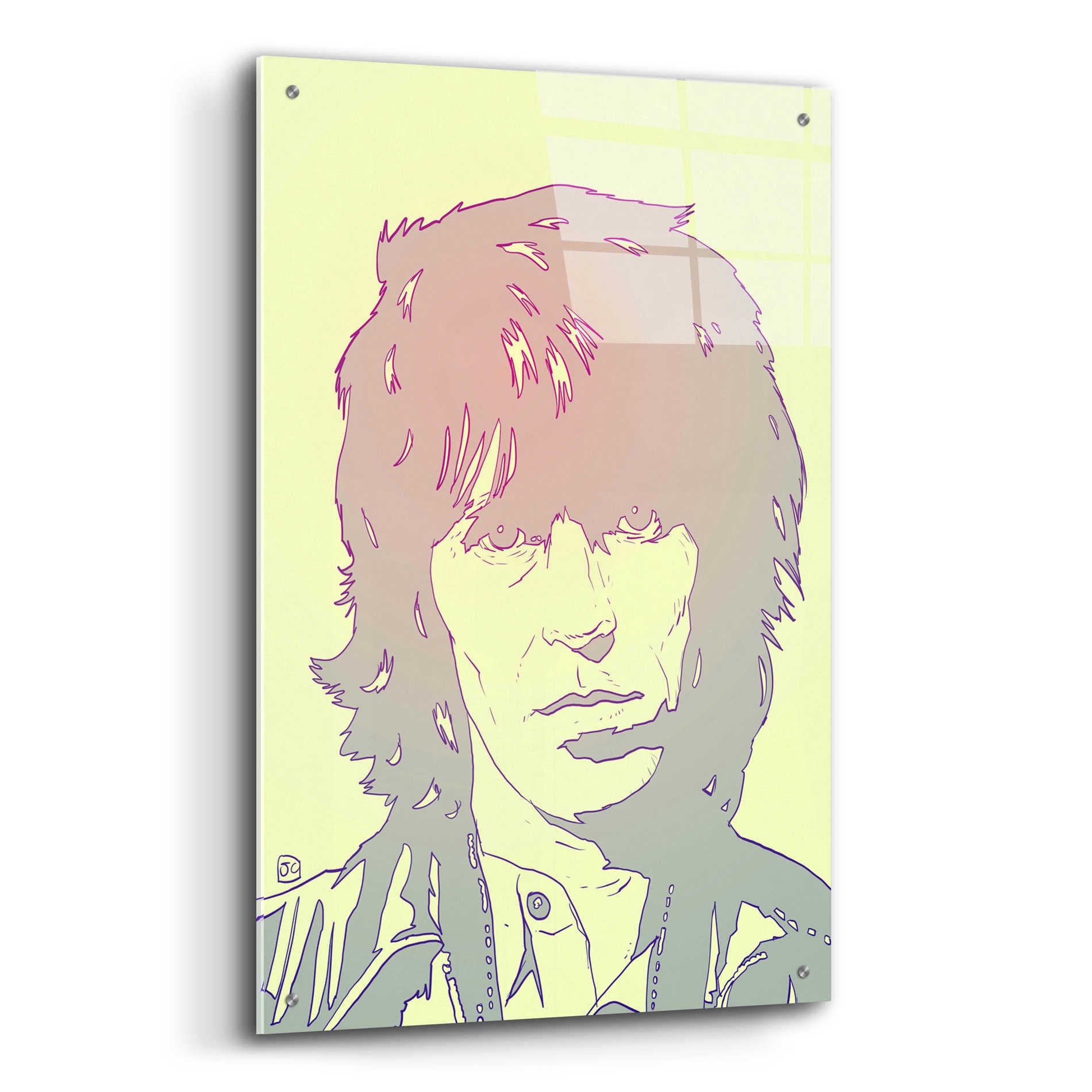 Epic Art 'Mick Jagger' by Giuseppe Cristiano, Acrylic Glass Wall Art,24x36