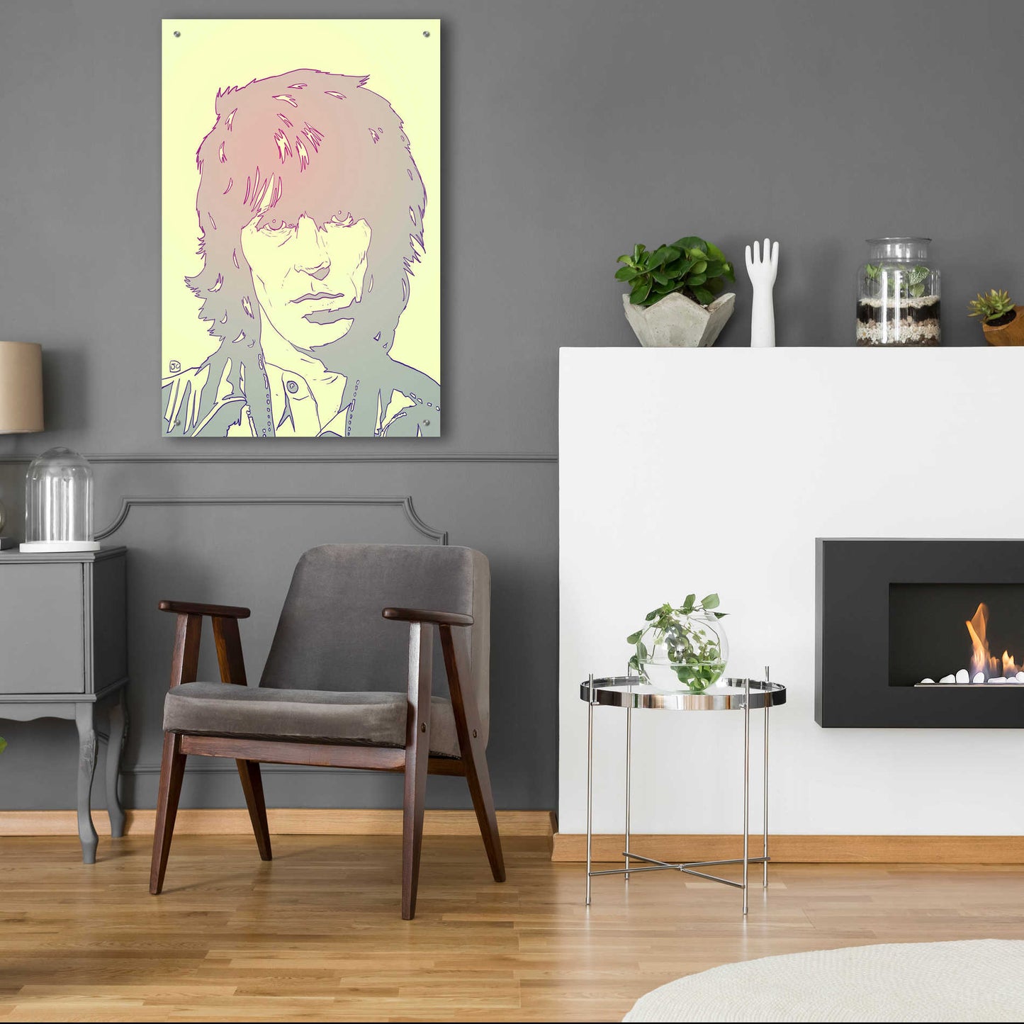 Epic Art 'Mick Jagger' by Giuseppe Cristiano, Acrylic Glass Wall Art,24x36