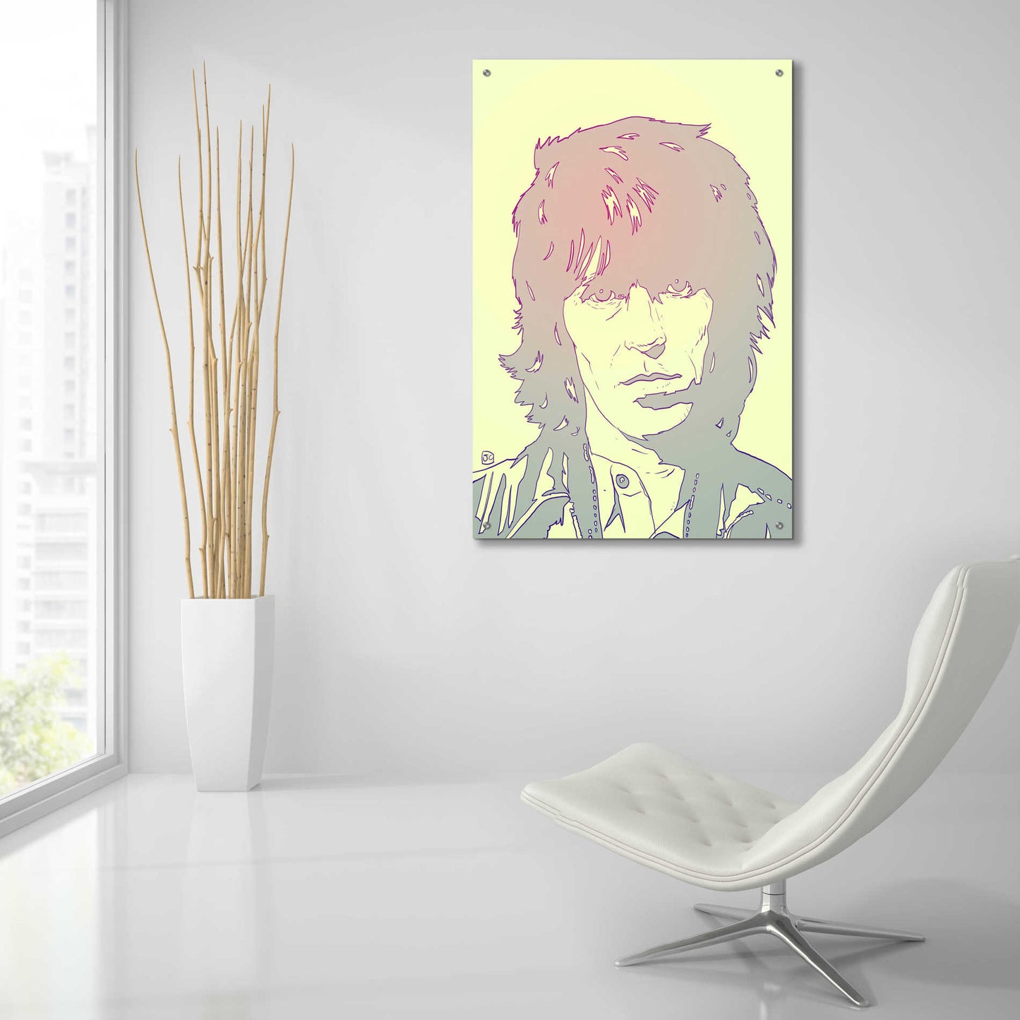 Epic Art 'Mick Jagger' by Giuseppe Cristiano, Acrylic Glass Wall Art,24x36