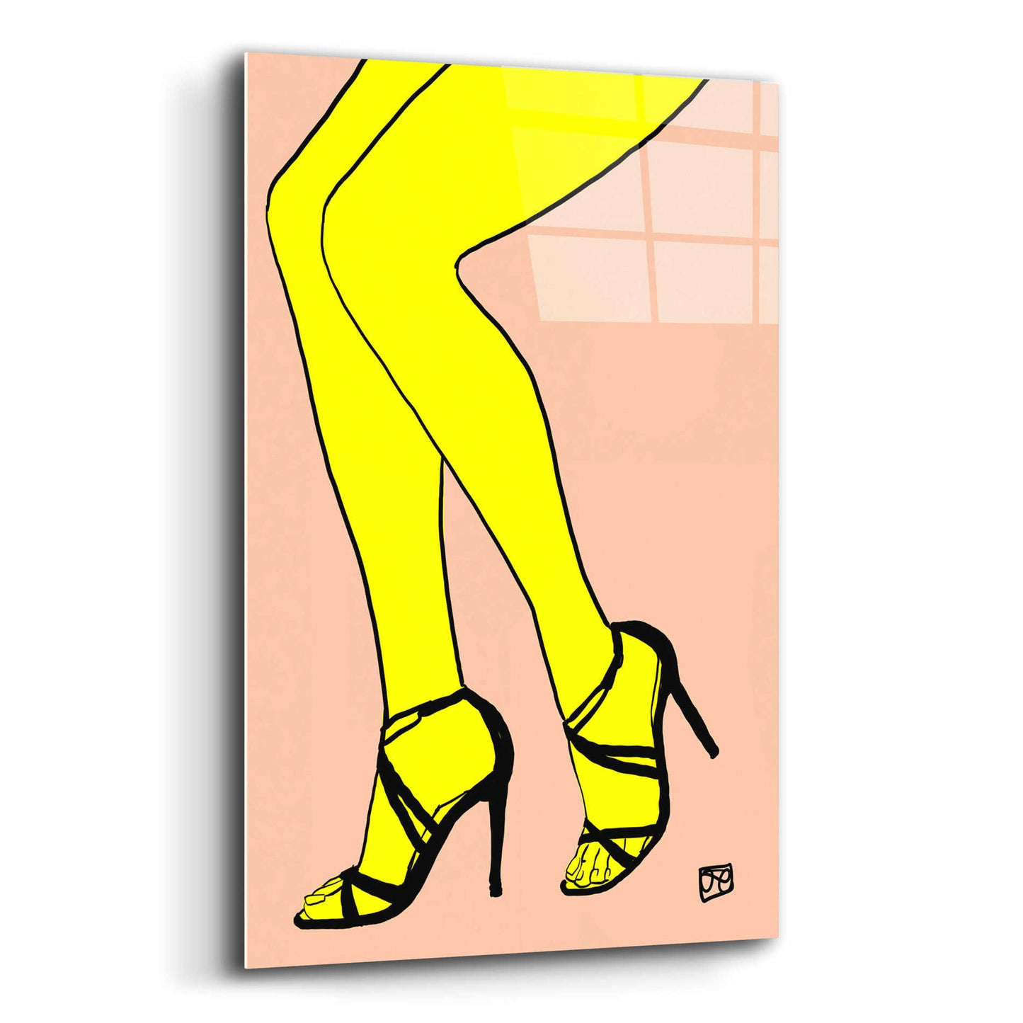 Epic Art 'Legs in Yellow' by Giuseppe Cristiano, Acrylic Glass Wall Art,12x16