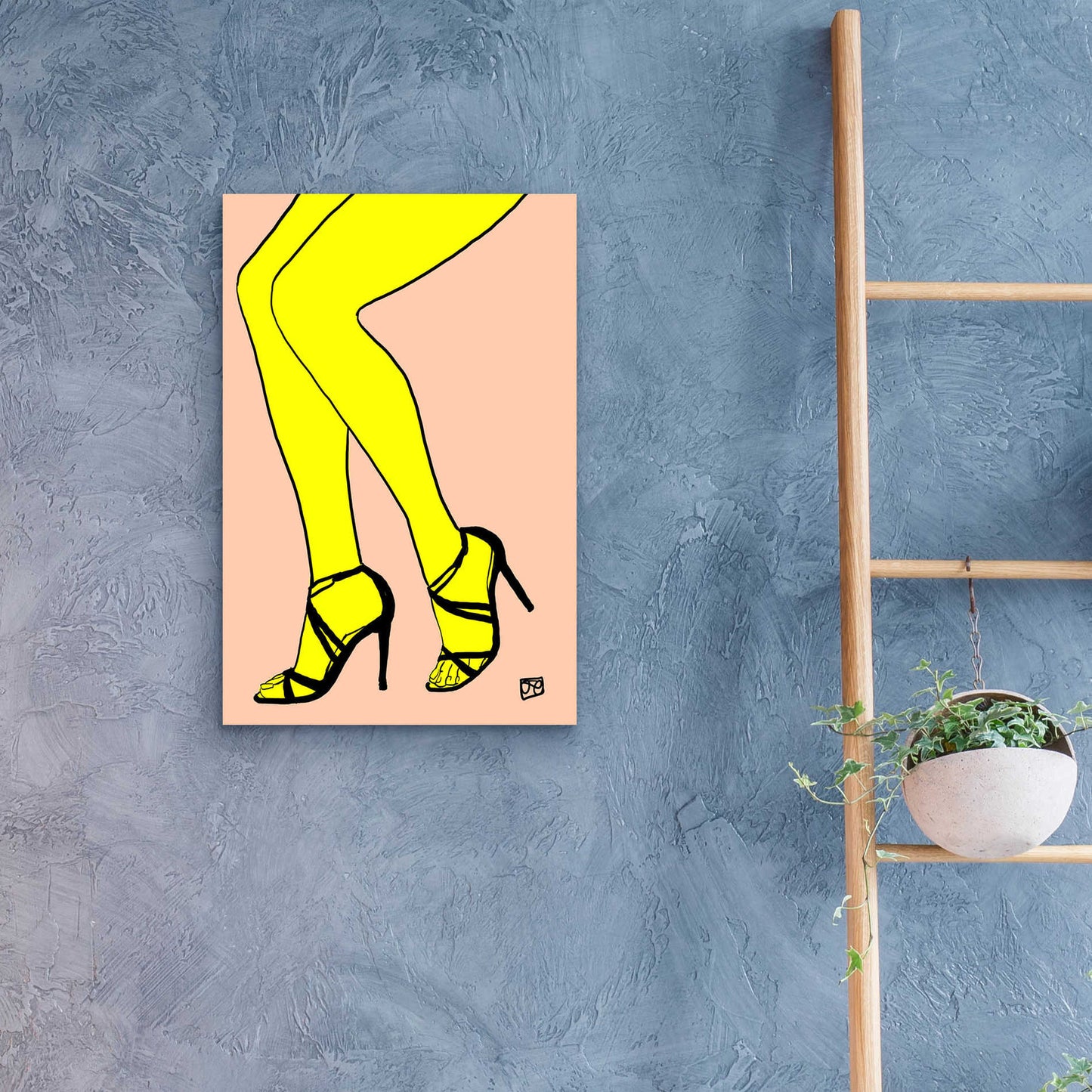 Epic Art 'Legs in Yellow' by Giuseppe Cristiano, Acrylic Glass Wall Art,16x24
