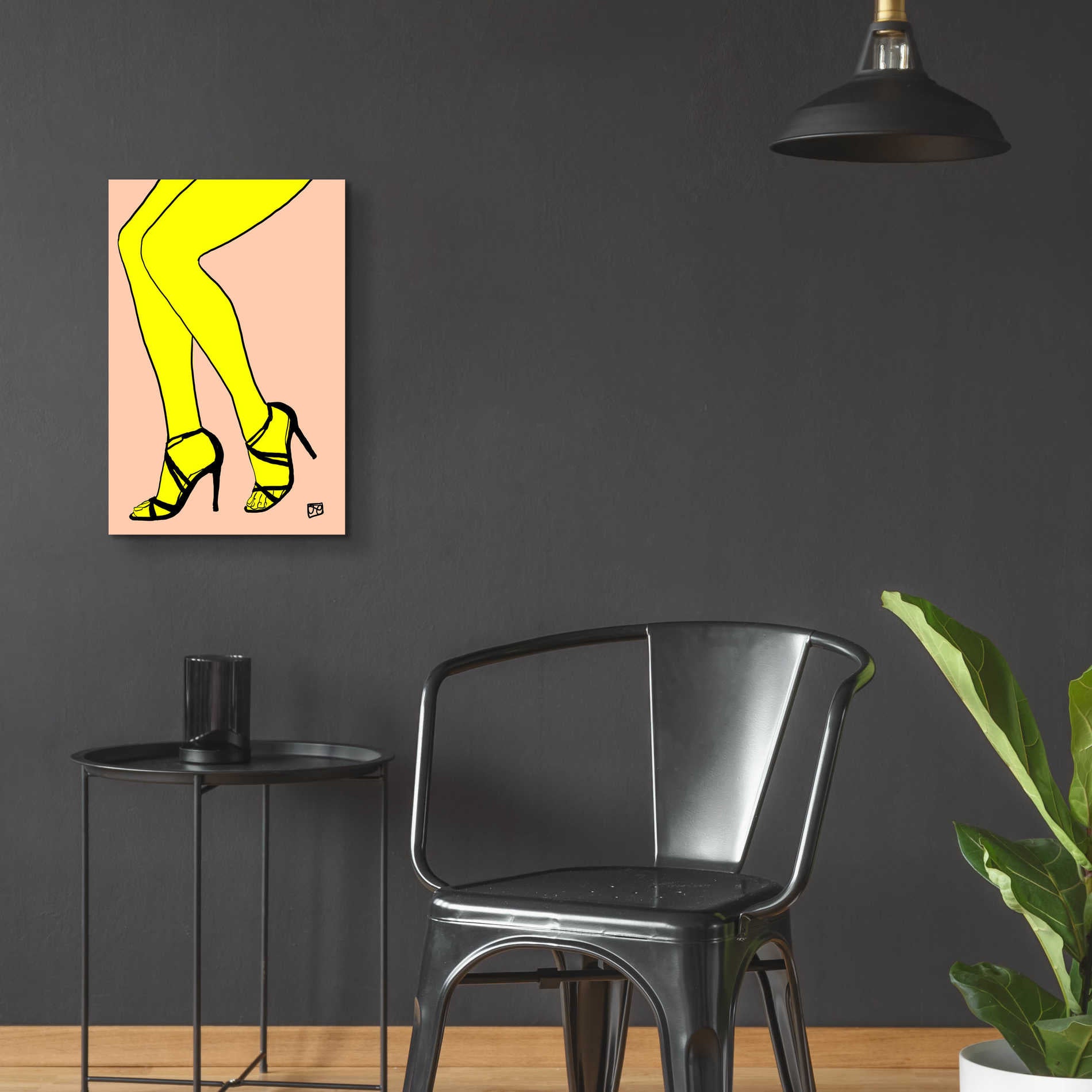 Epic Art 'Legs in Yellow' by Giuseppe Cristiano, Acrylic Glass Wall Art,16x24