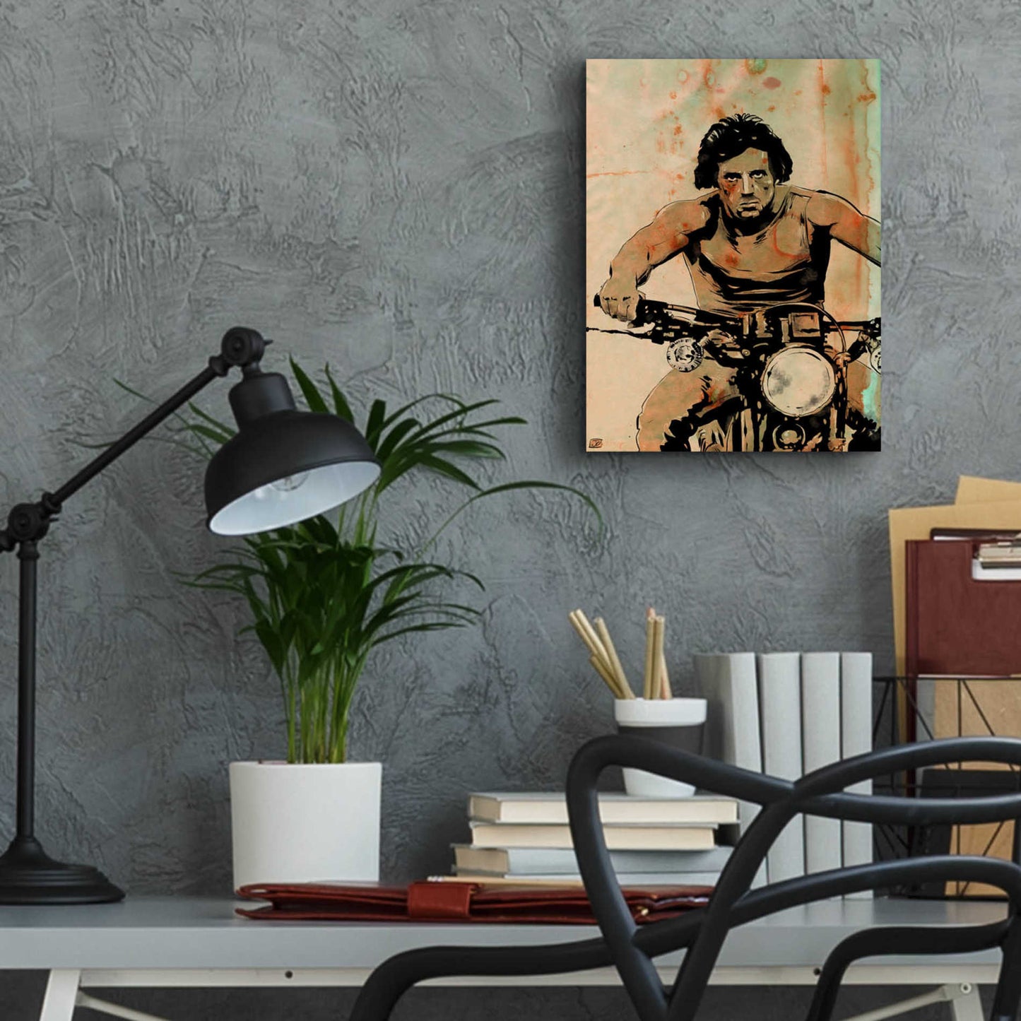 Epic Art 'Rambo' by Giuseppe Cristiano, Acrylic Glass Wall Art,12x16