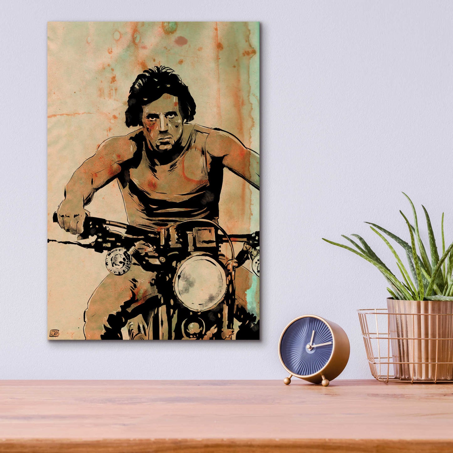 Epic Art 'Rambo' by Giuseppe Cristiano, Acrylic Glass Wall Art,12x16