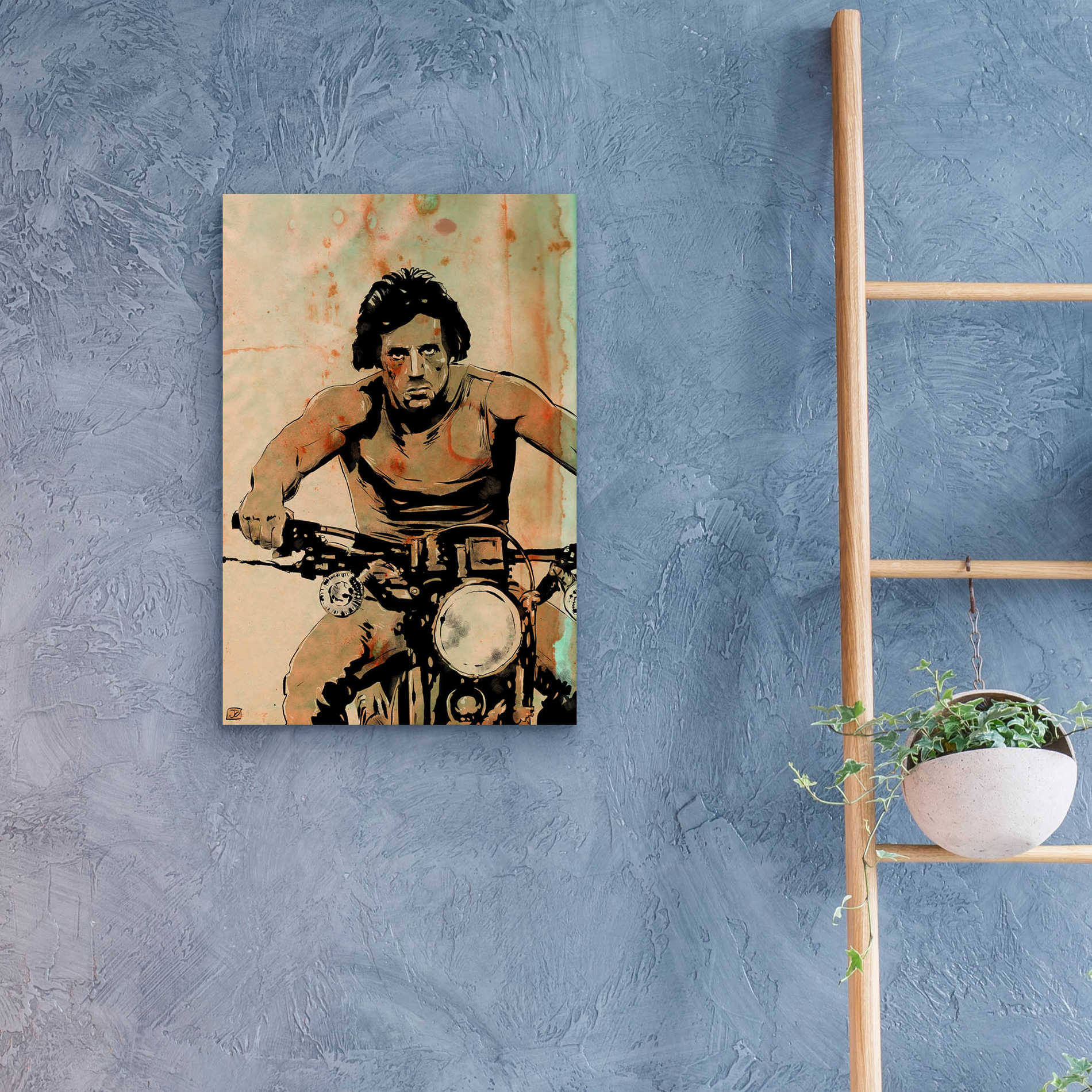 Epic Art 'Rambo' by Giuseppe Cristiano, Acrylic Glass Wall Art,16x24