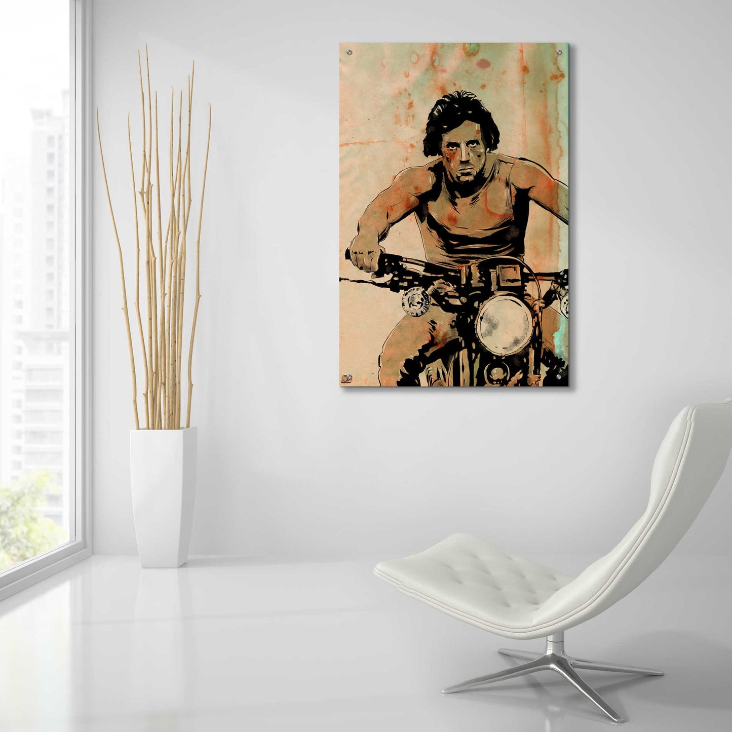 Epic Art 'Rambo' by Giuseppe Cristiano, Acrylic Glass Wall Art,24x36