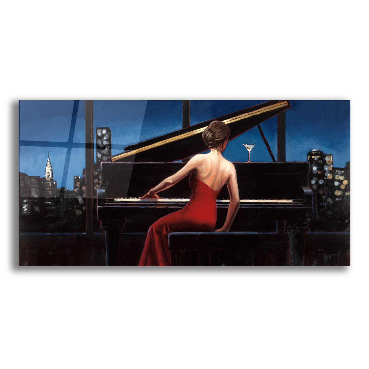 Epic Art 'Lady in Red' by Marco Fabiano, Acrylic Glass Wall Art,2:1