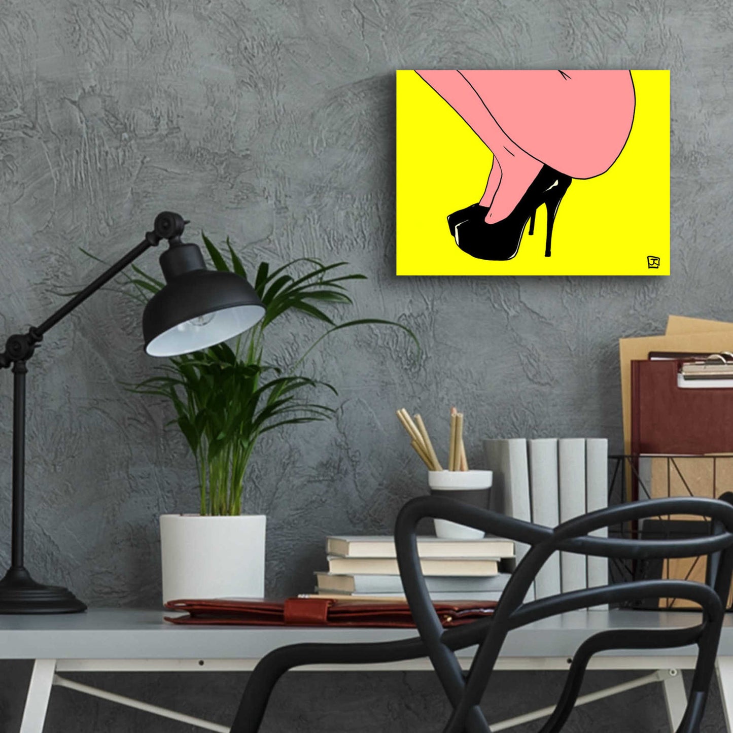 Epic Art 'Shoes Only I' by Giuseppe Cristiano, Acrylic Glass Wall Art,16x12