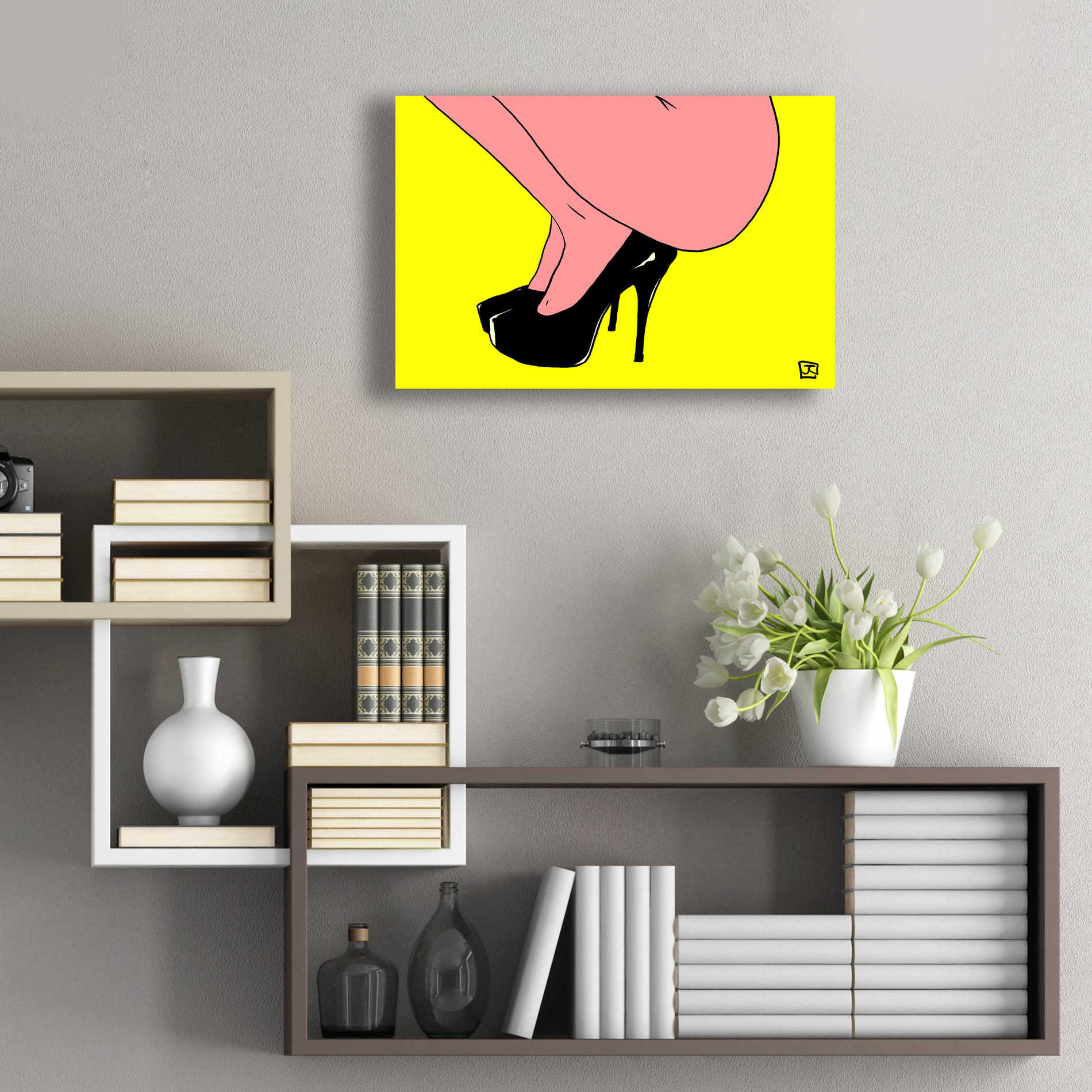 Epic Art 'Shoes Only I' by Giuseppe Cristiano, Acrylic Glass Wall Art,24x16