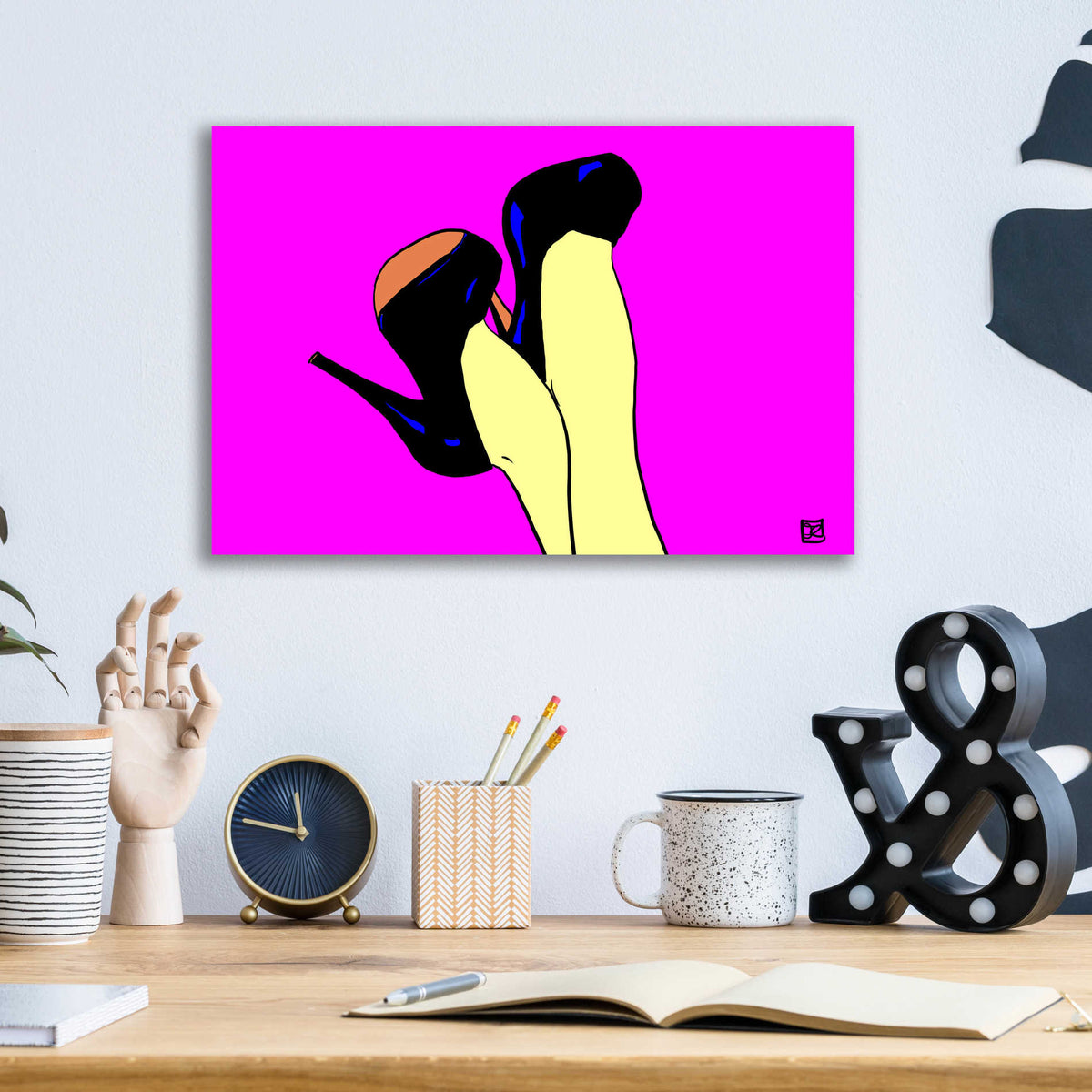 Epic Art 'Shoes Up!' by Giuseppe Cristiano, Acrylic Glass Wall Art,16x12