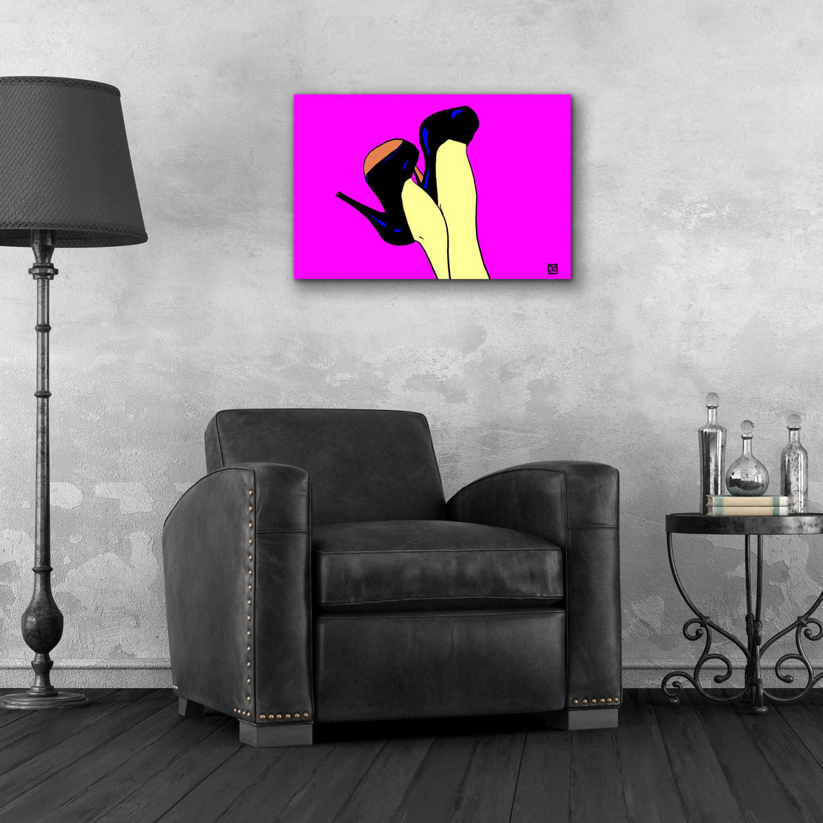 Epic Art 'Shoes Up!' by Giuseppe Cristiano, Acrylic Glass Wall Art,24x16
