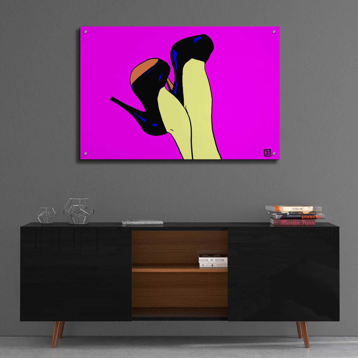 Epic Art 'Shoes Up!' by Giuseppe Cristiano, Acrylic Glass Wall Art,36x24