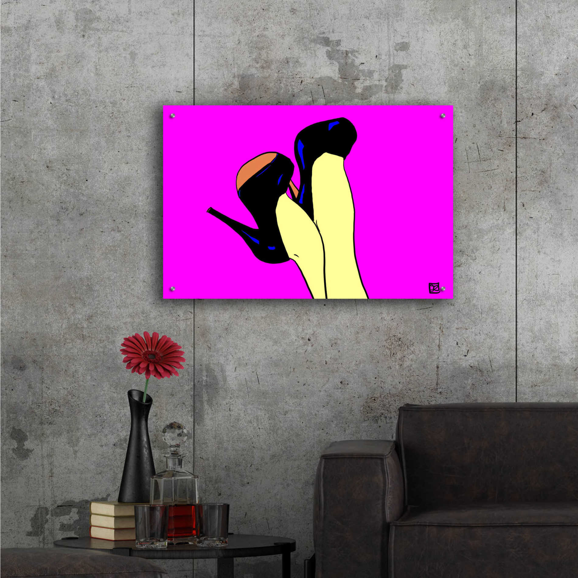Epic Art 'Shoes Up!' by Giuseppe Cristiano, Acrylic Glass Wall Art,36x24
