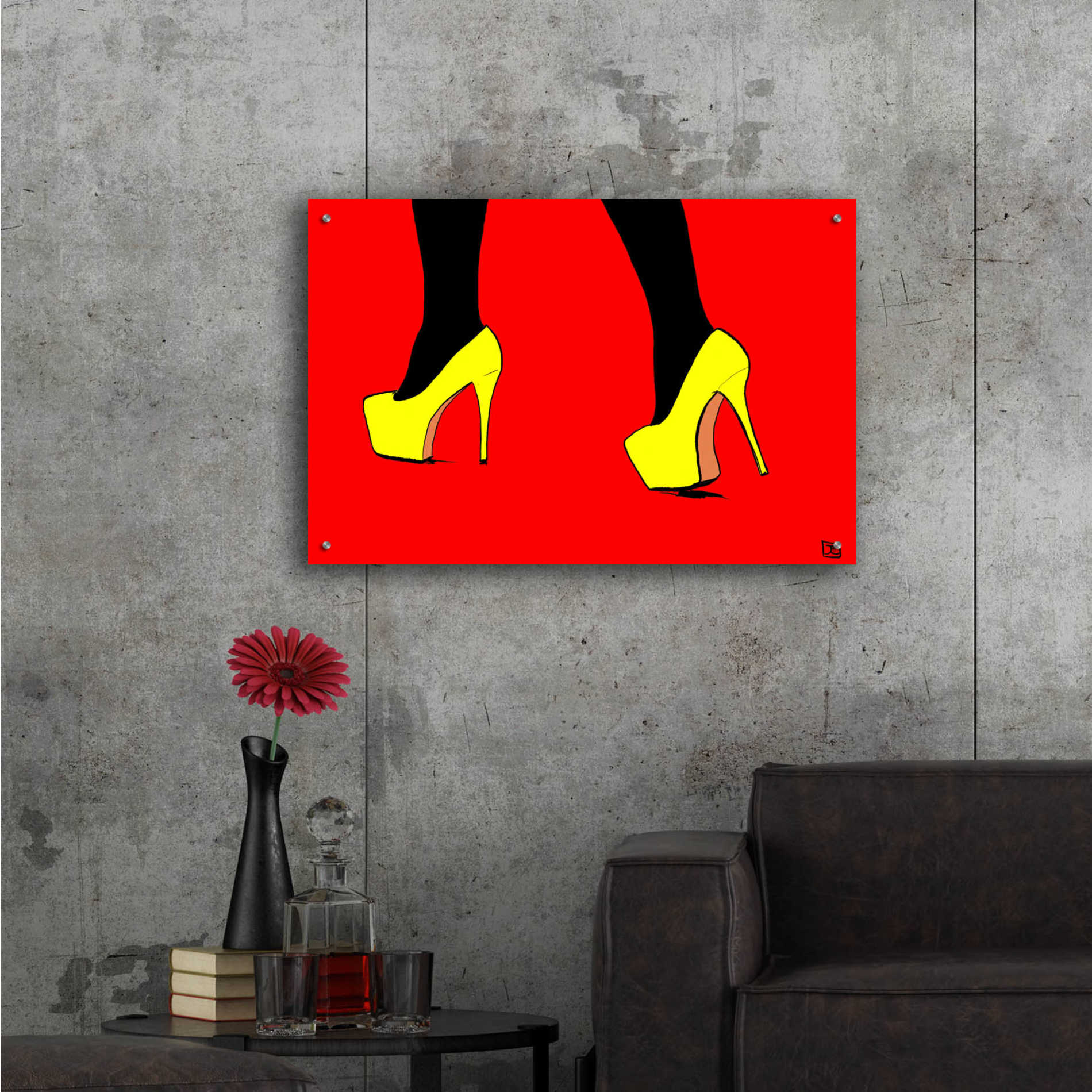 Epic Art 'Shoes VIII' by Giuseppe Cristiano, Acrylic Glass Wall Art,36x24