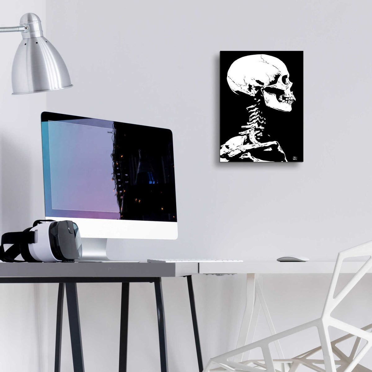 Epic Art 'Skeleton' by Giuseppe Cristiano, Acrylic Glass Wall Art,12x16
