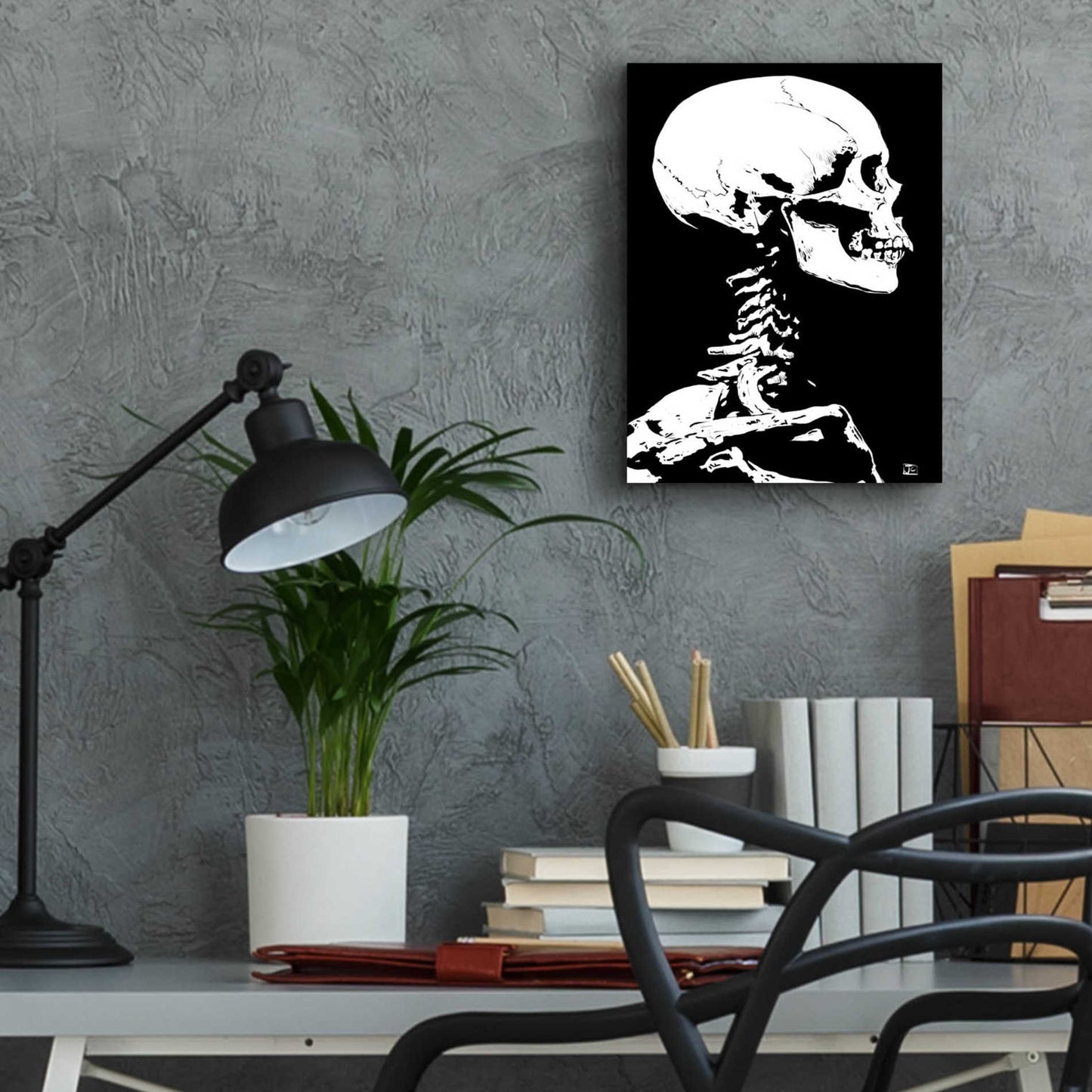 Epic Art 'Skeleton' by Giuseppe Cristiano, Acrylic Glass Wall Art,12x16