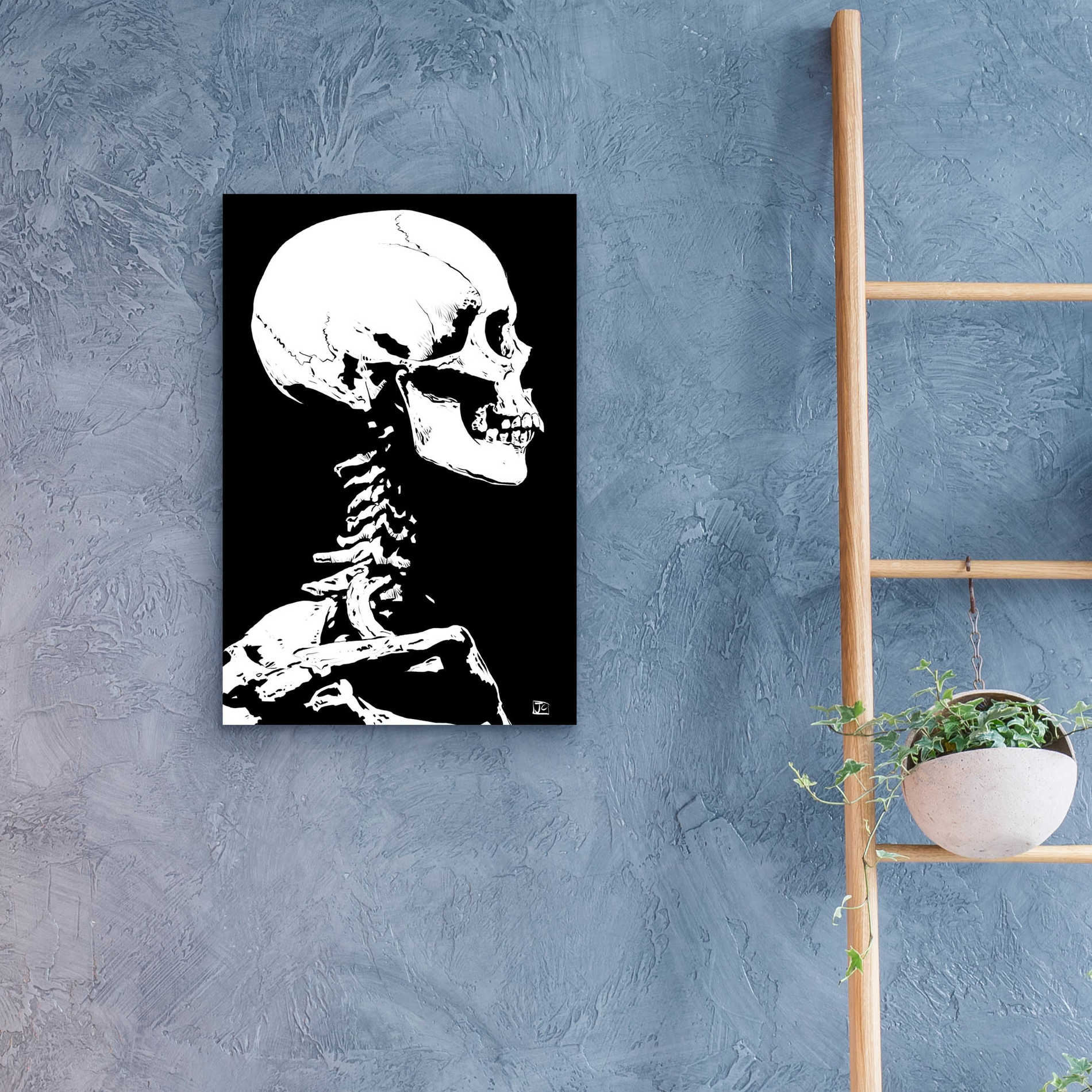 Epic Art 'Skeleton' by Giuseppe Cristiano, Acrylic Glass Wall Art,16x24
