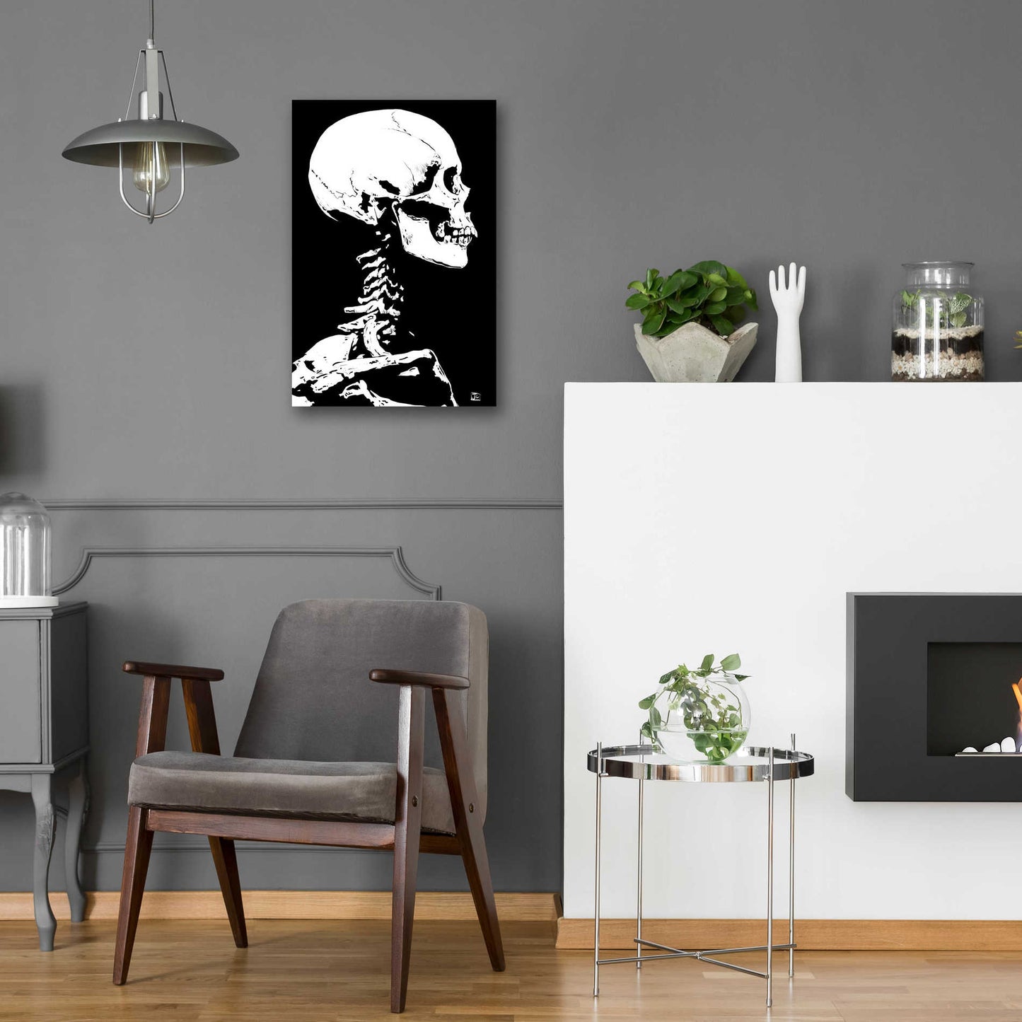 Epic Art 'Skeleton' by Giuseppe Cristiano, Acrylic Glass Wall Art,16x24