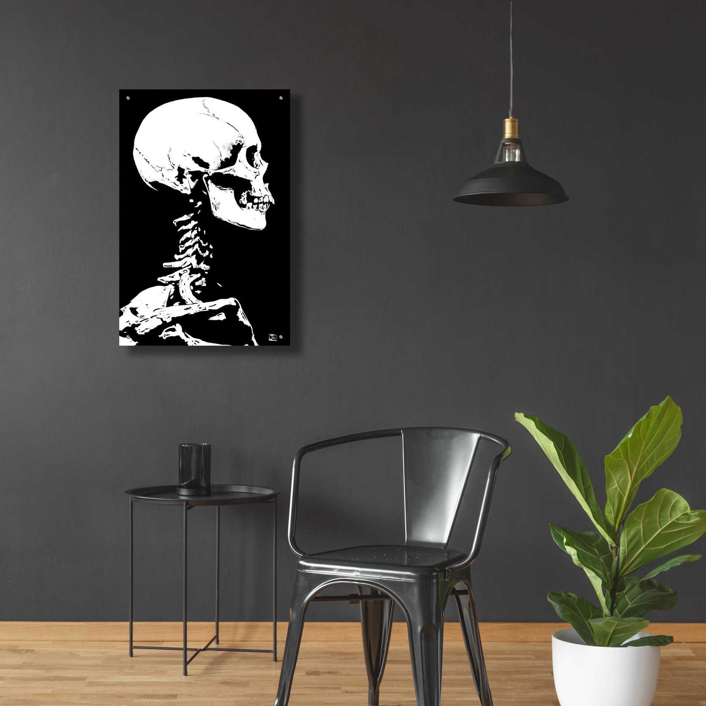 Epic Art 'Skeleton' by Giuseppe Cristiano, Acrylic Glass Wall Art,24x36