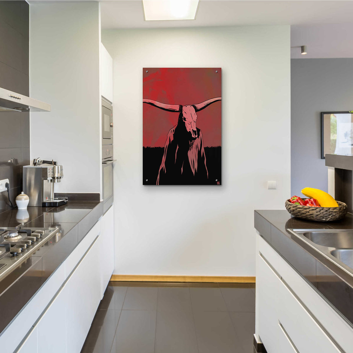 Epic Art 'Skull' by Giuseppe Cristiano, Acrylic Glass Wall Art,24x36