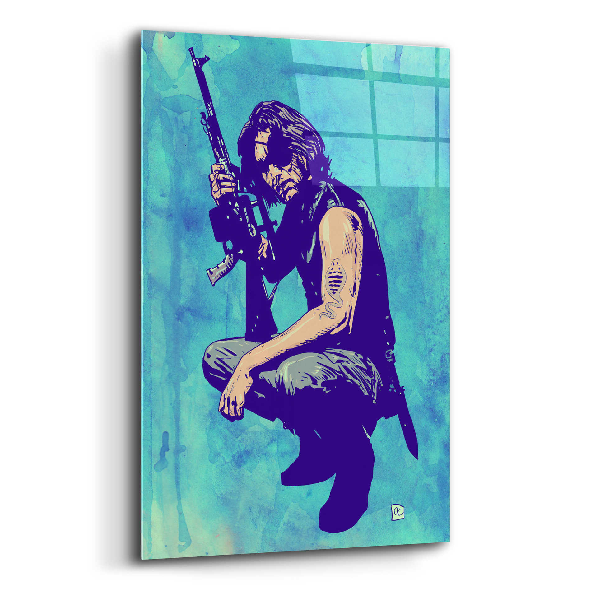 Epic Art 'Snake Plissken' by Giuseppe Cristiano, Acrylic Glass Wall Art,12x16