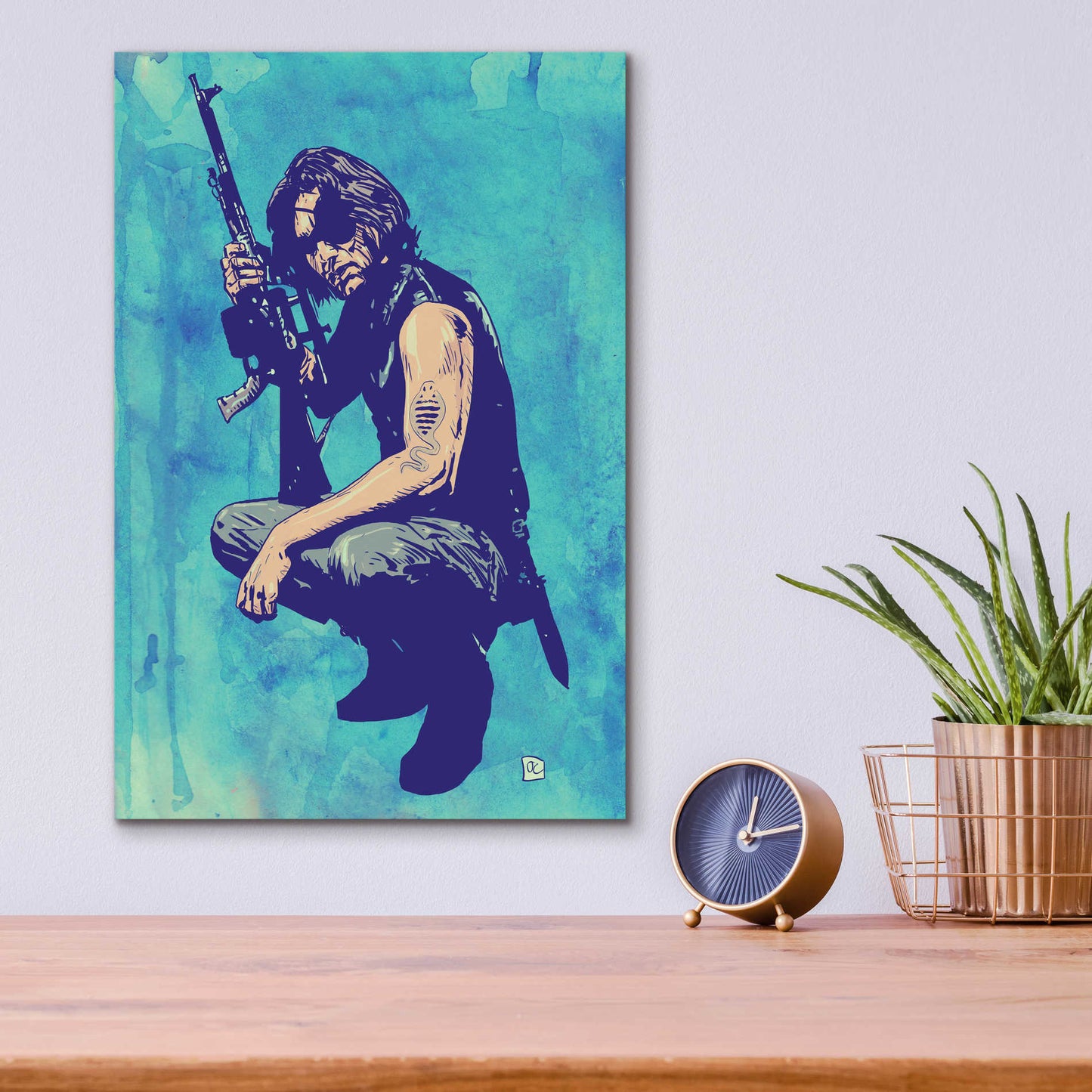 Epic Art 'Snake Plissken' by Giuseppe Cristiano, Acrylic Glass Wall Art,12x16