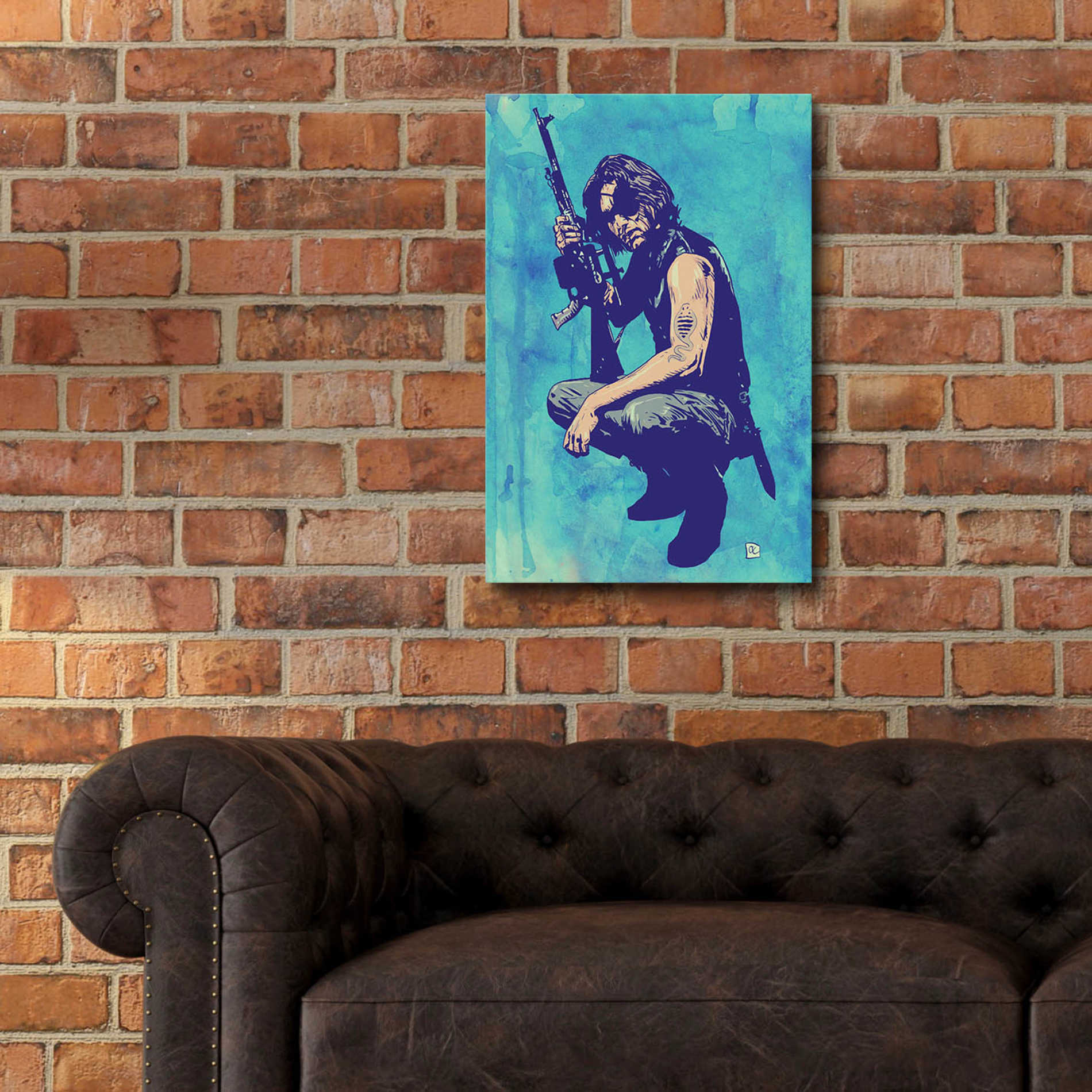 Epic Art 'Snake Plissken' by Giuseppe Cristiano, Acrylic Glass Wall Art,16x24