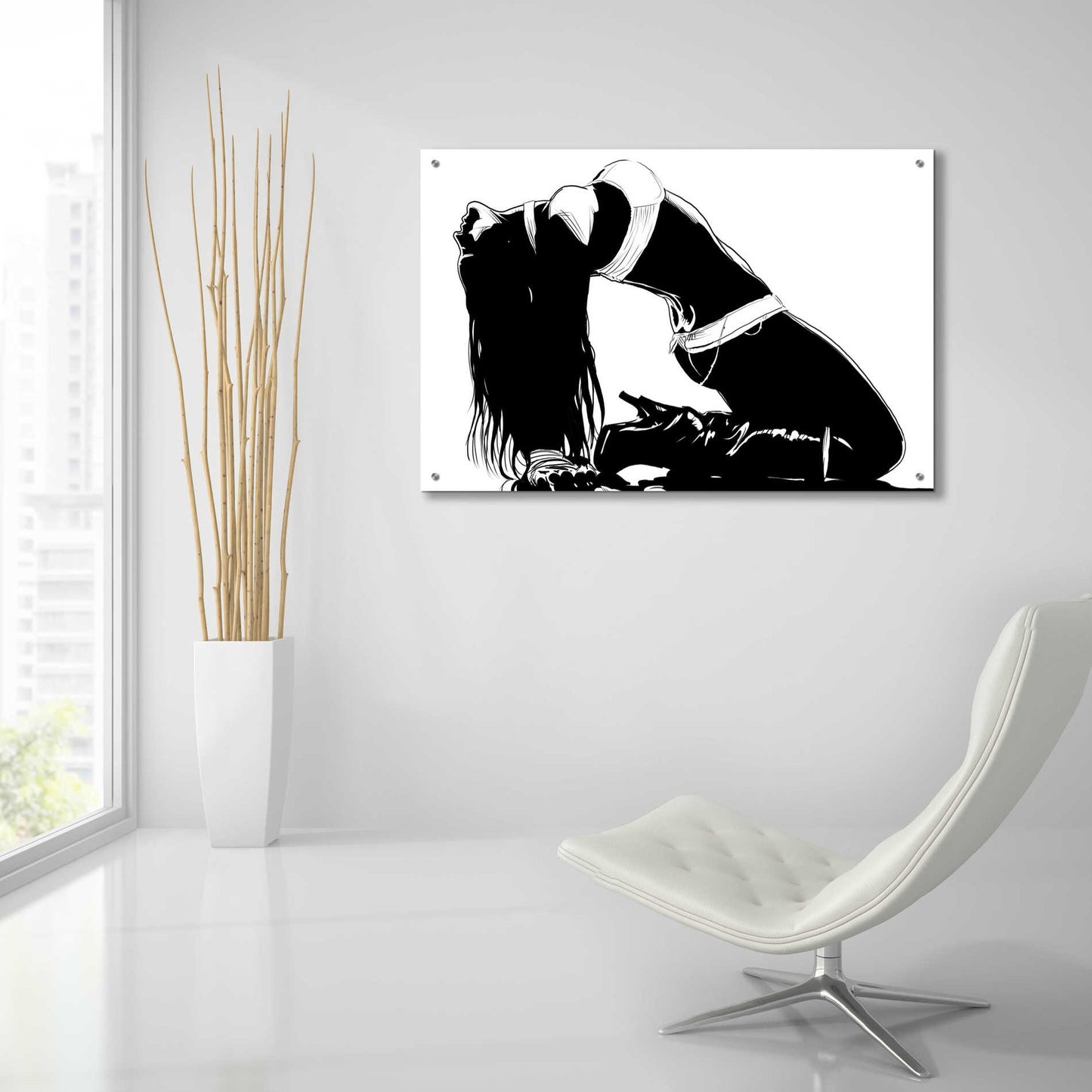 Epic Art 'Striking a Pose II' by Giuseppe Cristiano, Acrylic Glass Wall Art,36x24