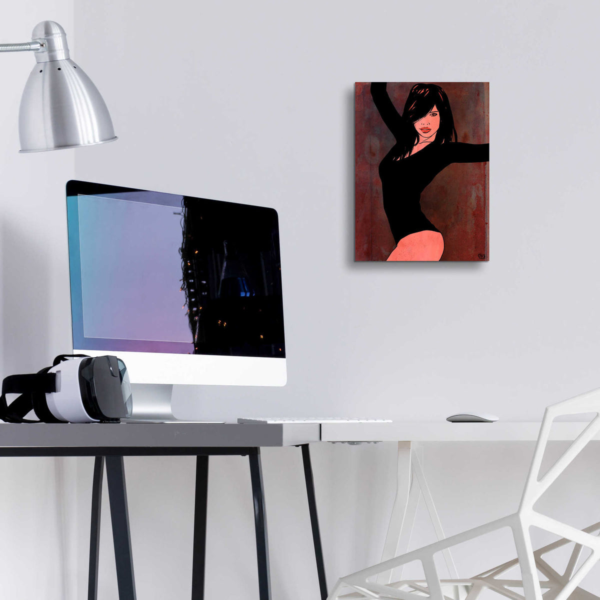 Epic Art 'Striking a Pose' by Giuseppe Cristiano, Acrylic Glass Wall Art,12x16