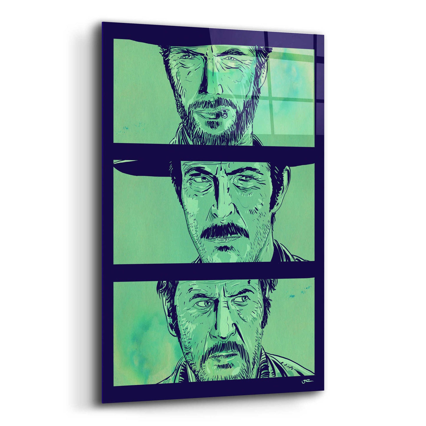 Epic Art 'The Good the Bad and the Ugly' by Giuseppe Cristiano, Acrylic Glass Wall Art,12x16