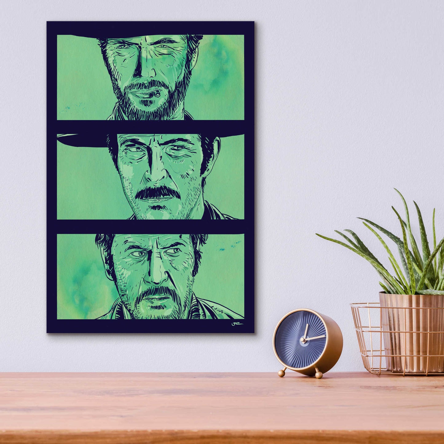 Epic Art 'The Good the Bad and the Ugly' by Giuseppe Cristiano, Acrylic Glass Wall Art,12x16