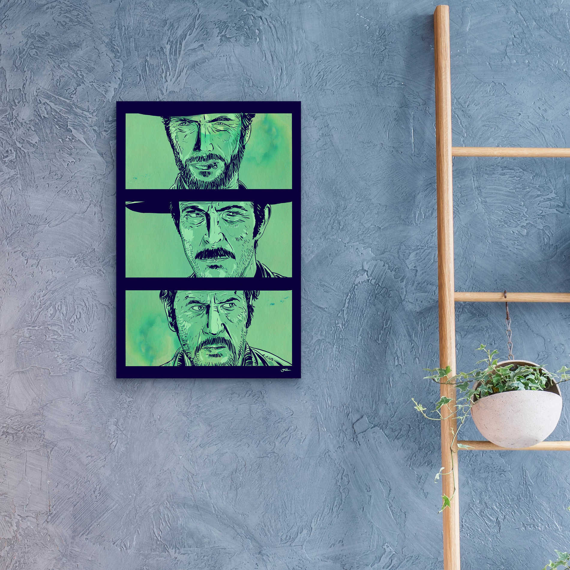 Epic Art 'The Good the Bad and the Ugly' by Giuseppe Cristiano, Acrylic Glass Wall Art,16x24